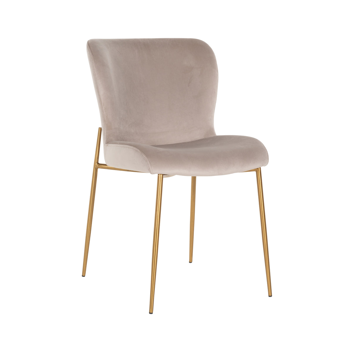 Dining chair Odessa khaki velvet fire retardant (Set of 2)