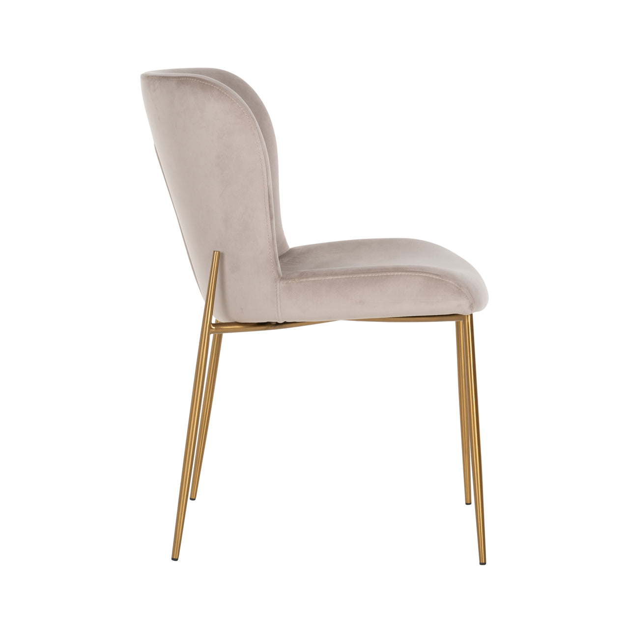 Dining chair Odessa khaki velvet fire retardant (Set of 2)