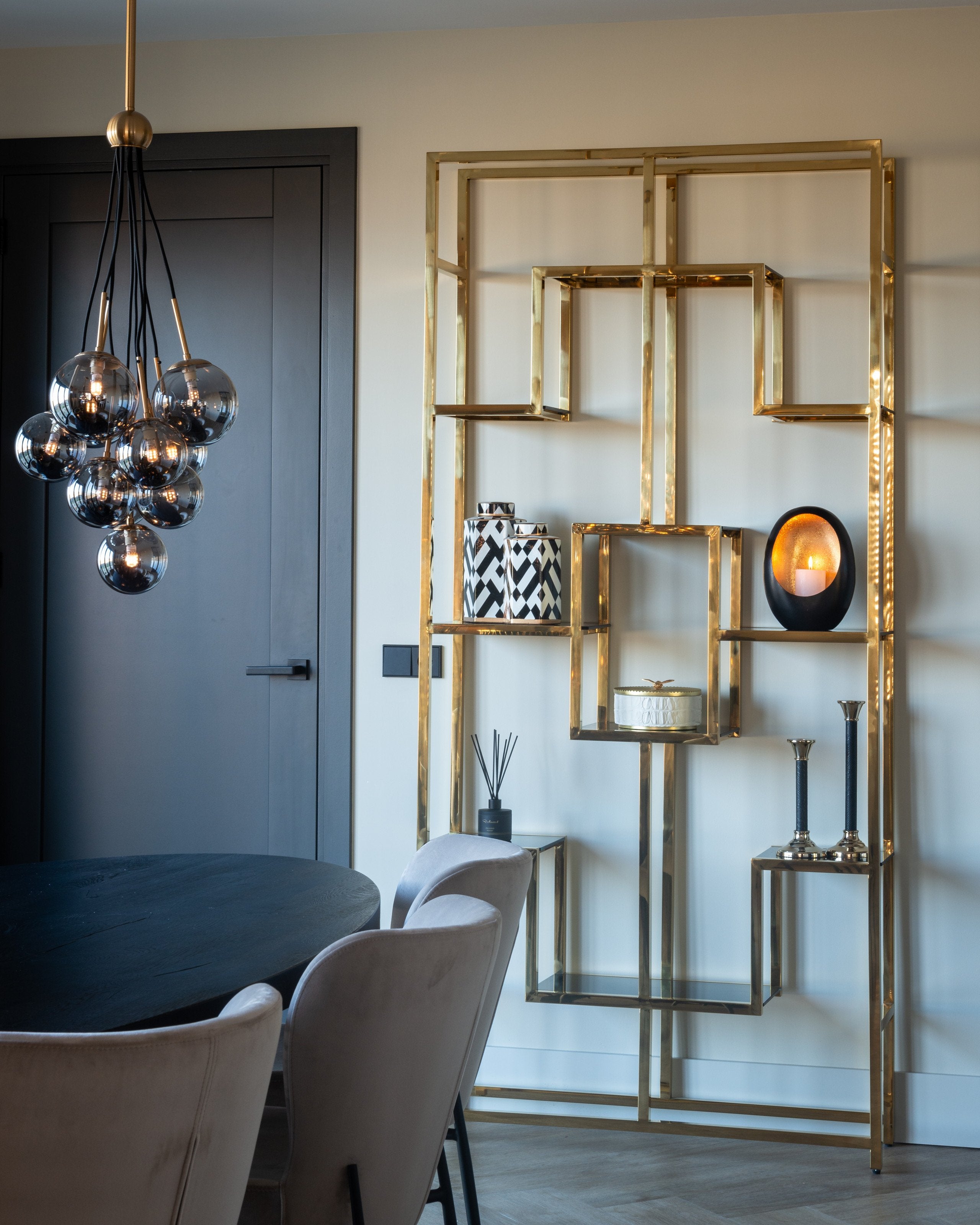 Dining chair Darby khaki velvet fire retardant (Set of 2)