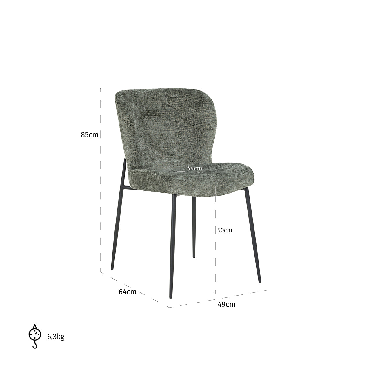 Chair Darby - thyme fusion / black (Fusion thyme 206)