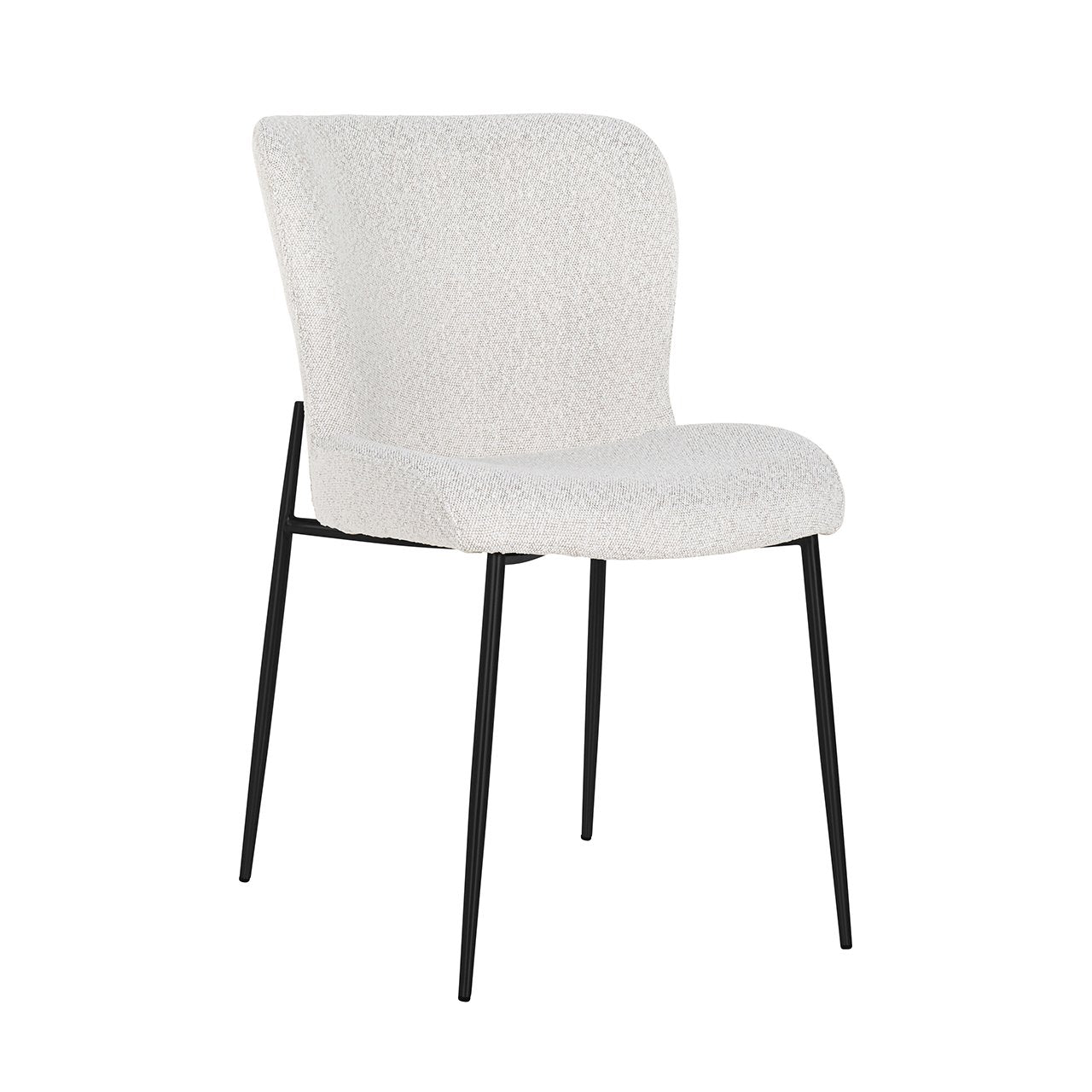 Dining chair Darby white bouclé (Set of 2)