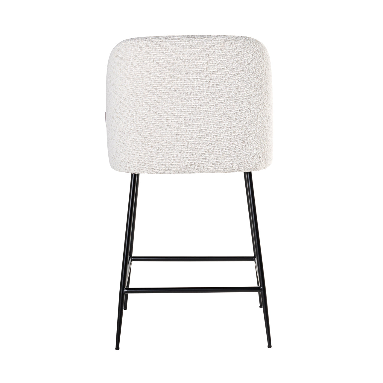 Counter stool Pullitzer white bouclé