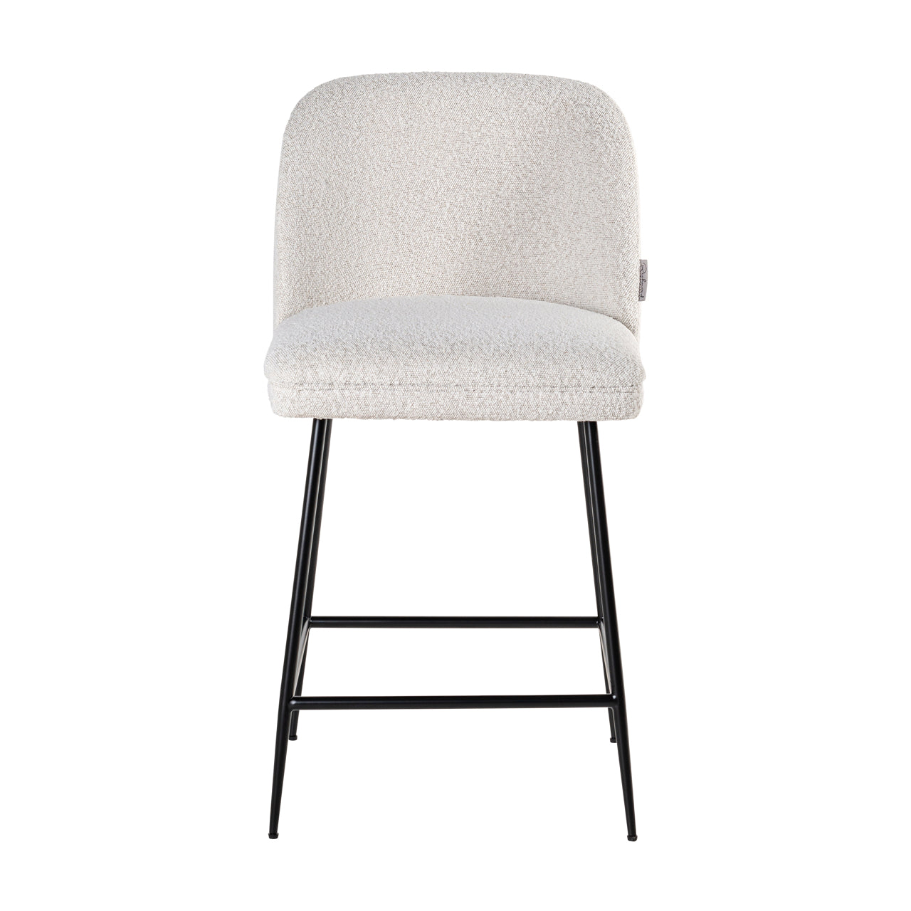 Counter stool Pullitzer white bouclé