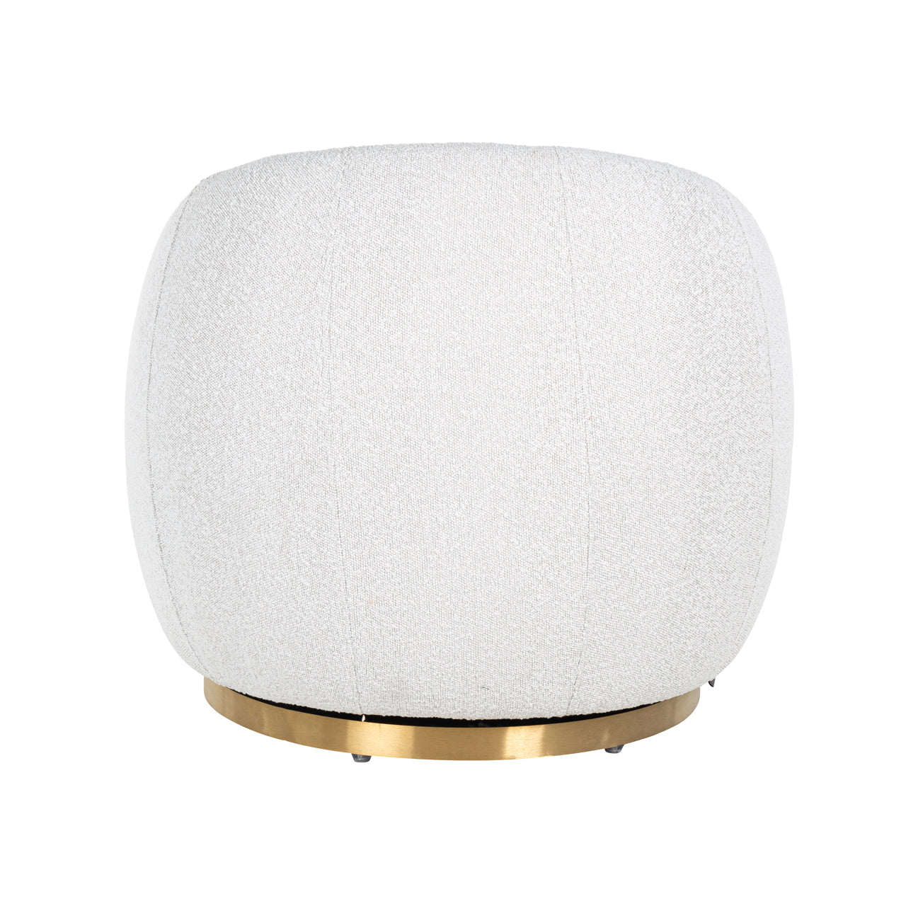 Lounge chair Jago white bouclé swivel