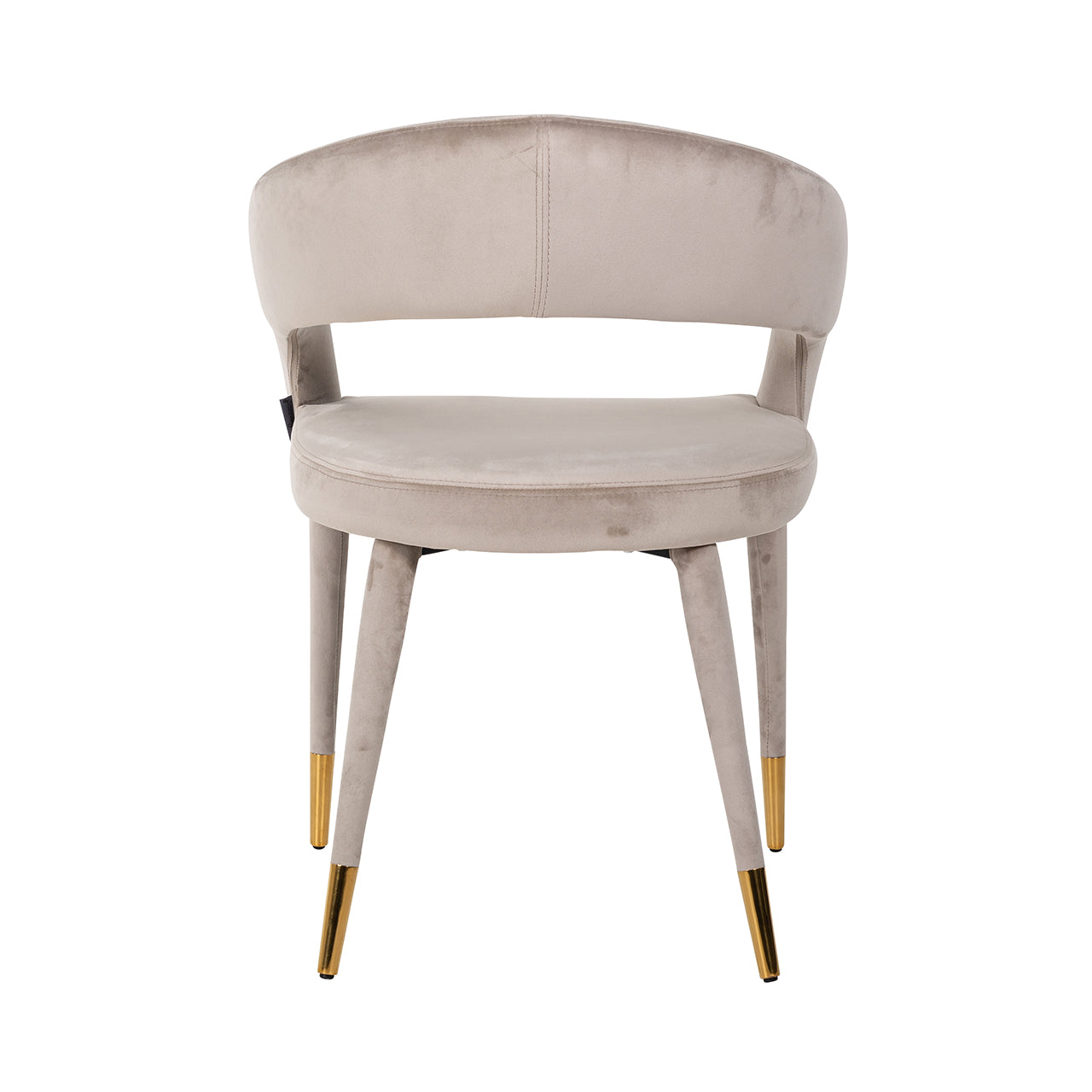Dining chair Gia khaki velvet fire retardant