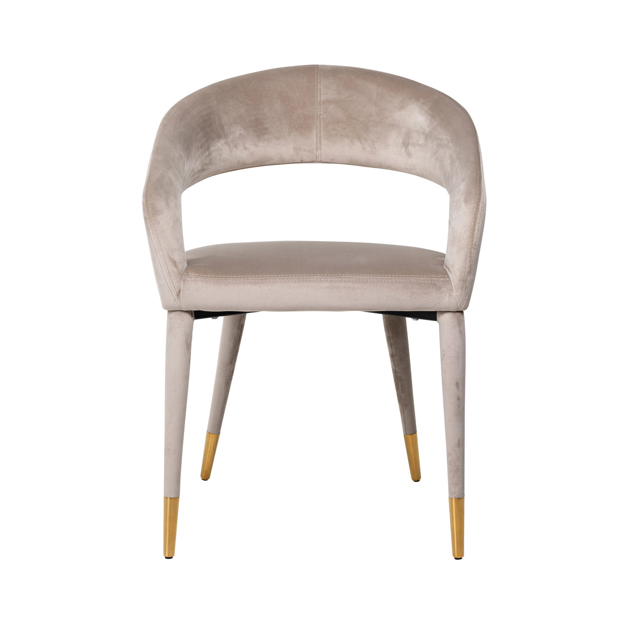 Dining chair Gia khaki velvet fire retardant