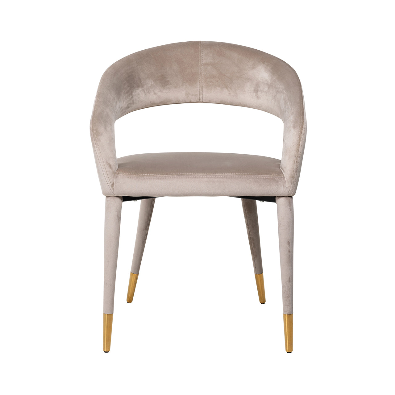 Dining chair Gia khaki velvet fire retardant