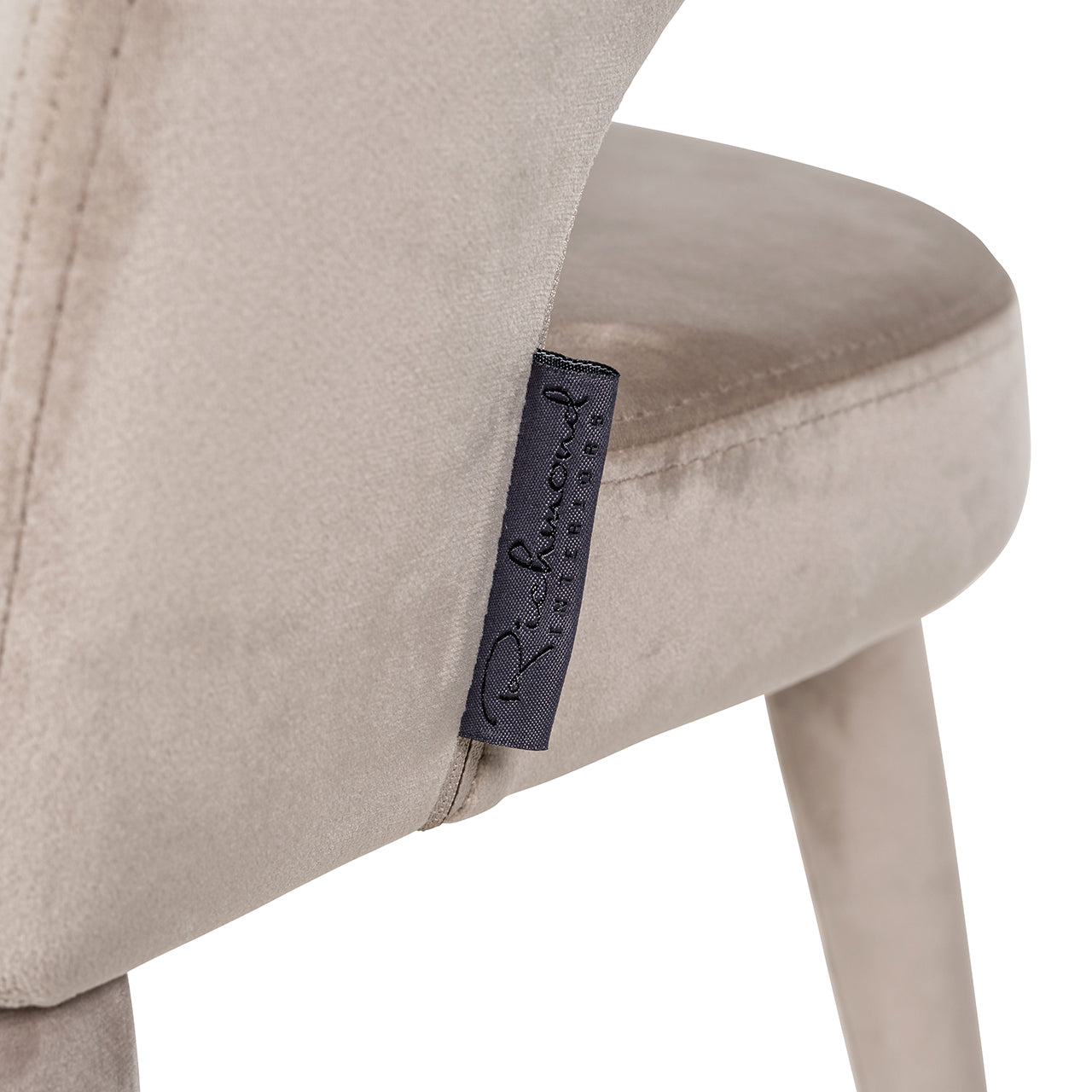 Dining chair Gia khaki velvet fire retardant