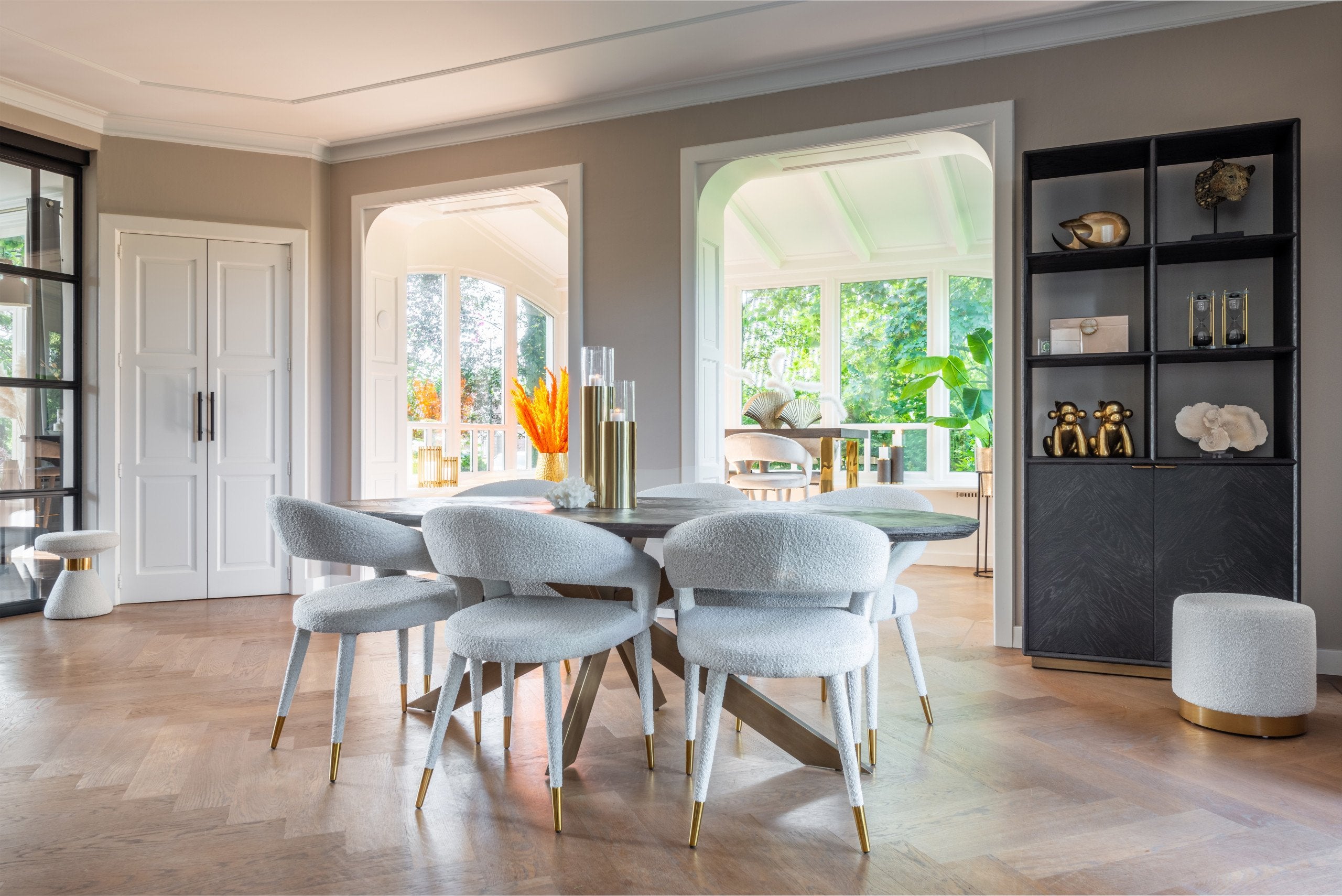 Dining table Blackbone Brass black rustic oval 230