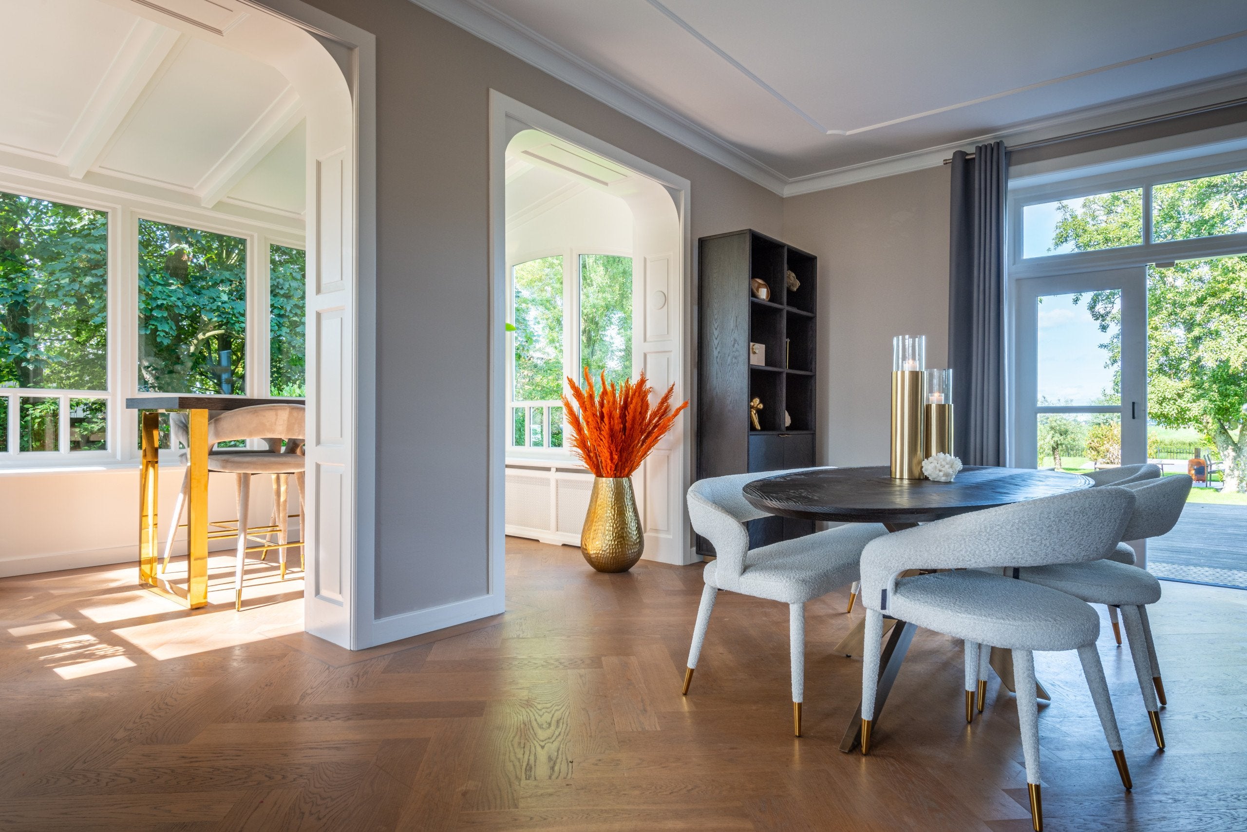 Dining table Blackbone Brass black rustic oval 230