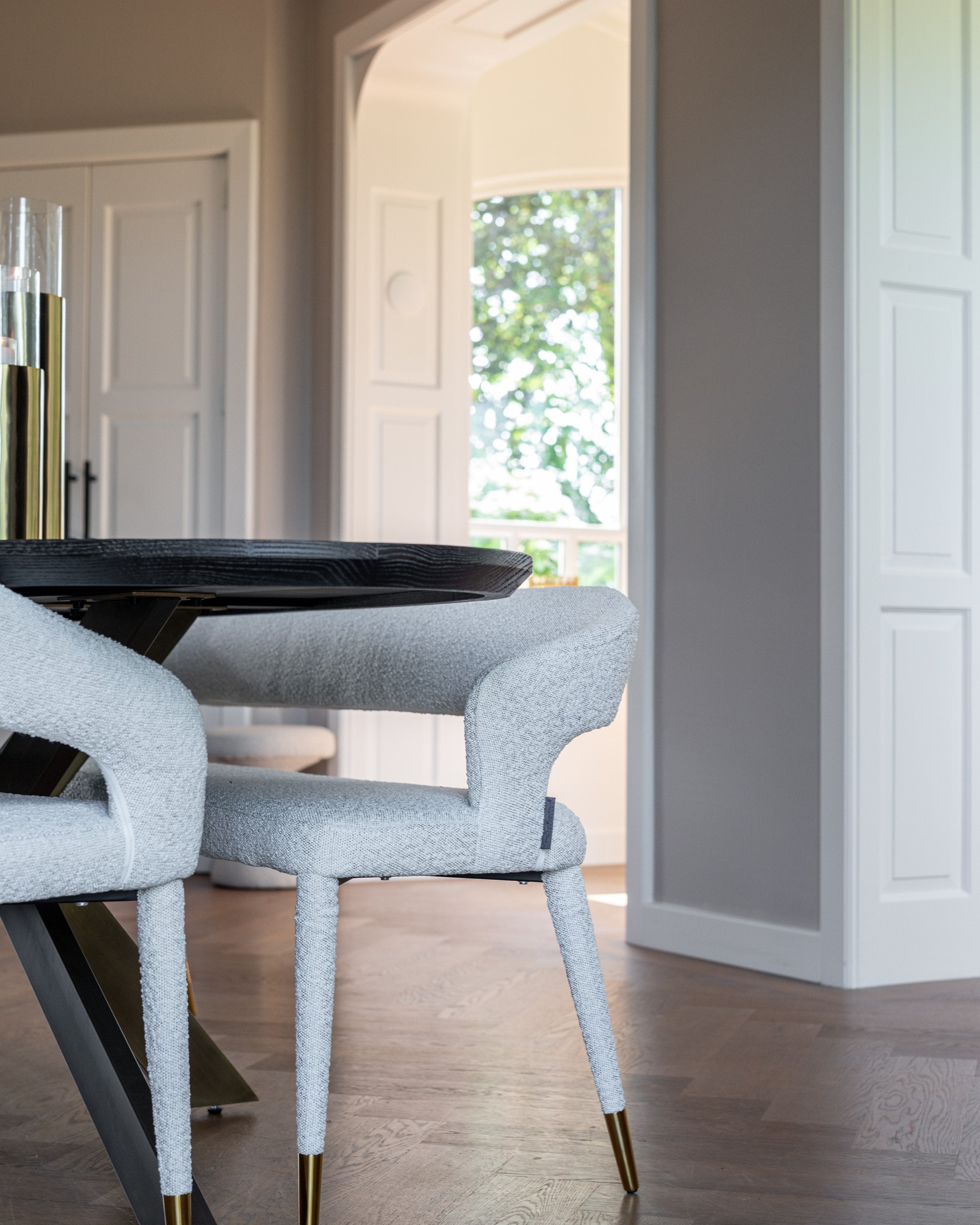 Dining table Blackbone Brass black rustic oval 230