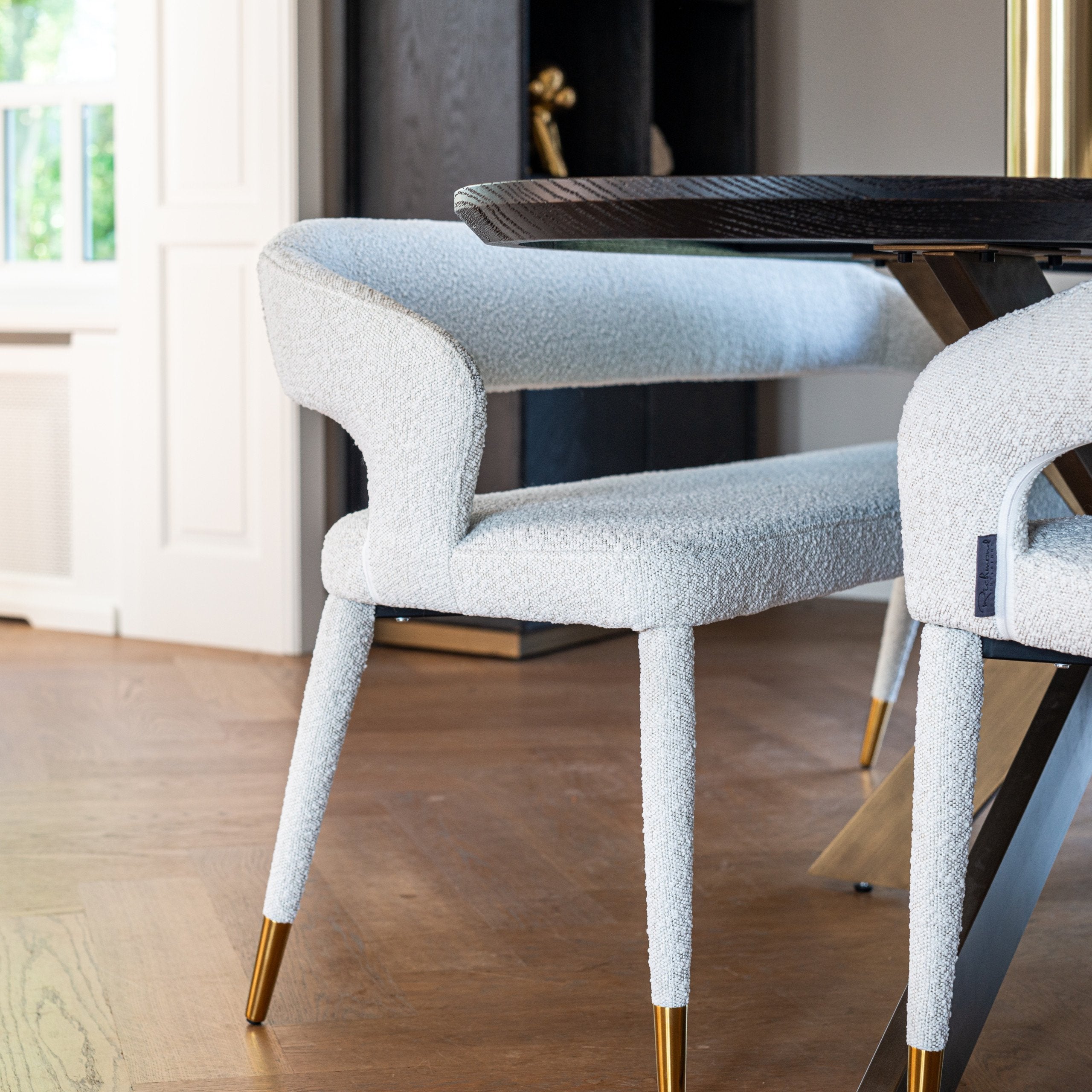 Dining table Blackbone Brass black rustic oval 230