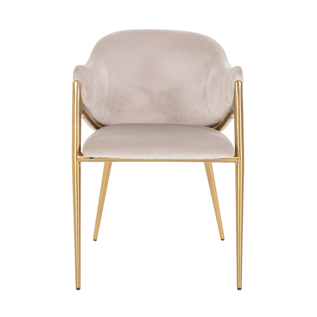 Dining chair Gwen khaki velvet fire retardant