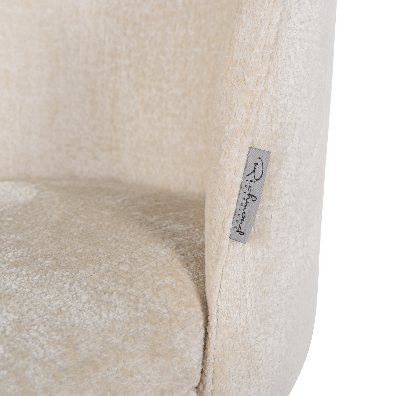 Dining chair Alicia FR white chenille fire retardant