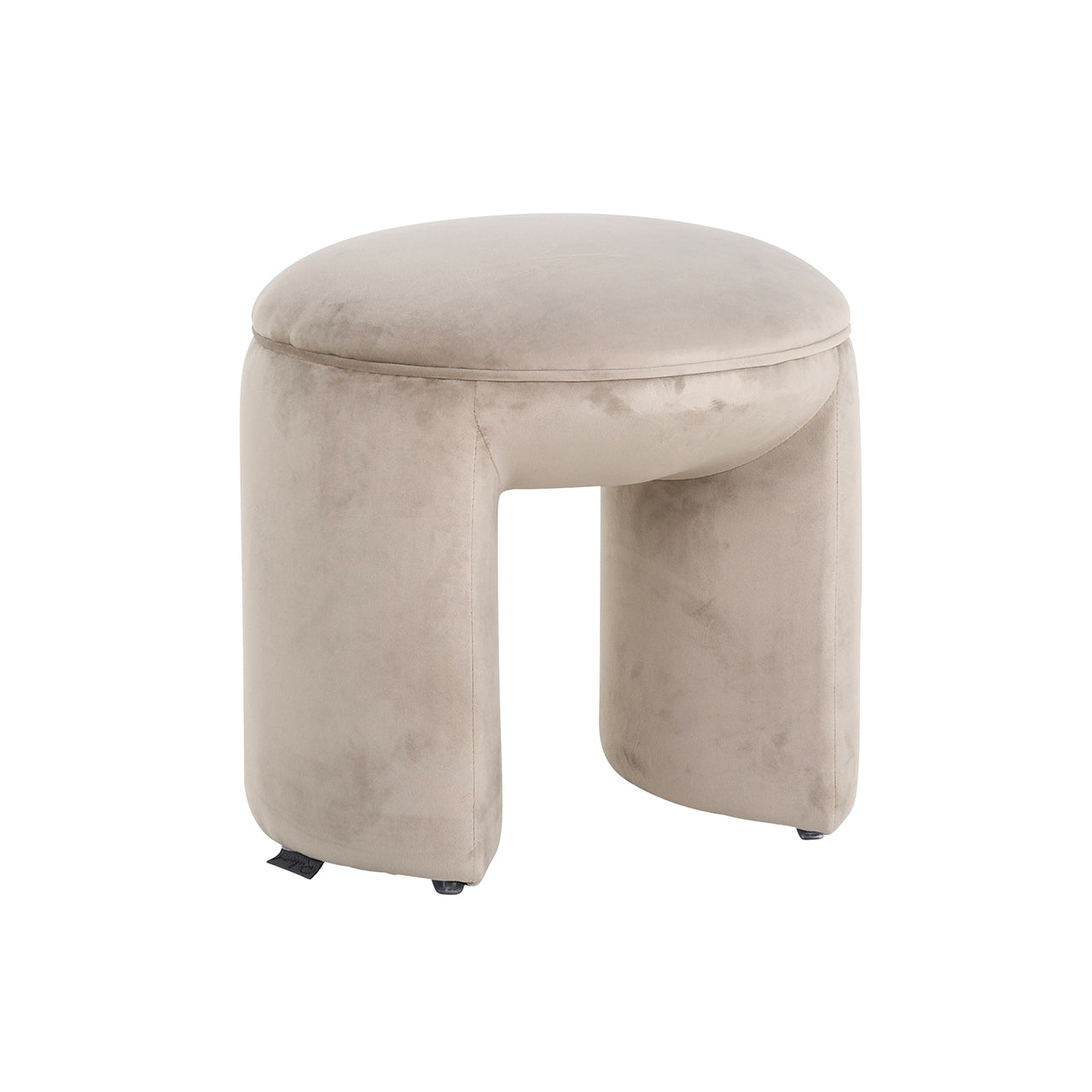 Pouffe Fargo khaki velvet (Quartz Khaki 903)