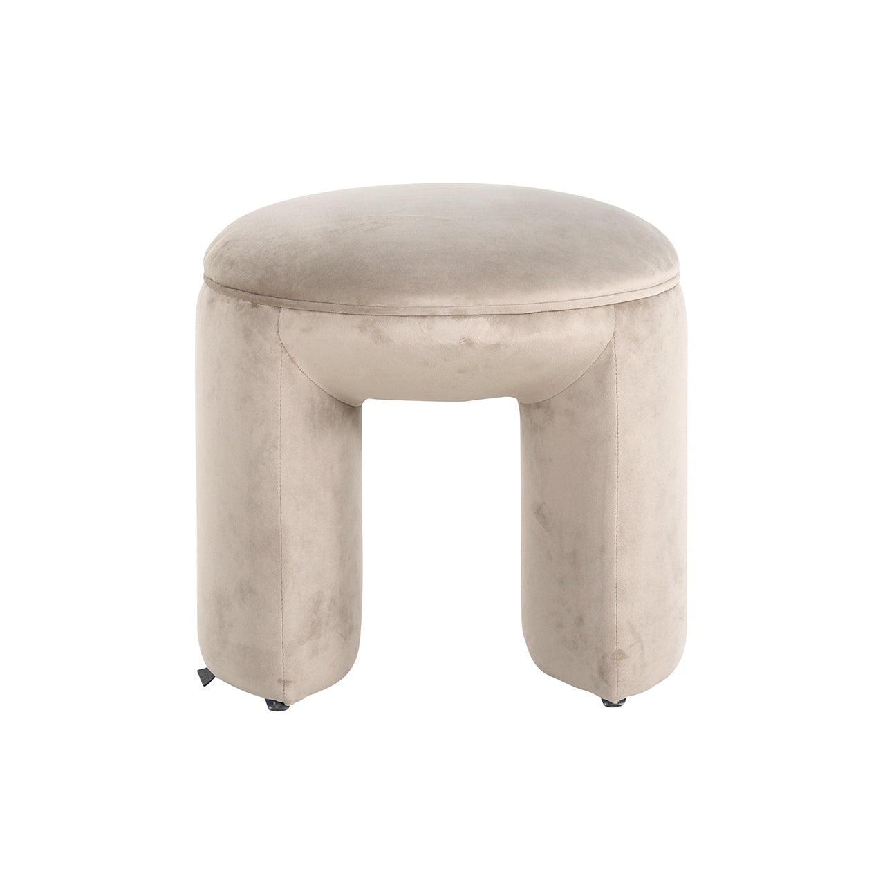 Pouffe Fargo khaki velvet (Quartz Khaki 903)