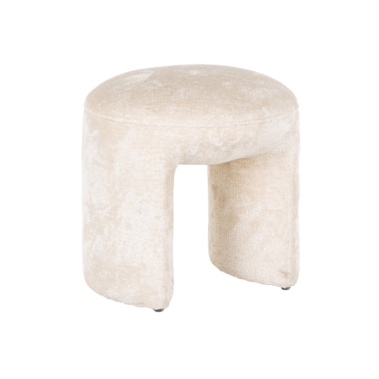 Pouffe Fargo white chenille (Bergen 900 white chenille)