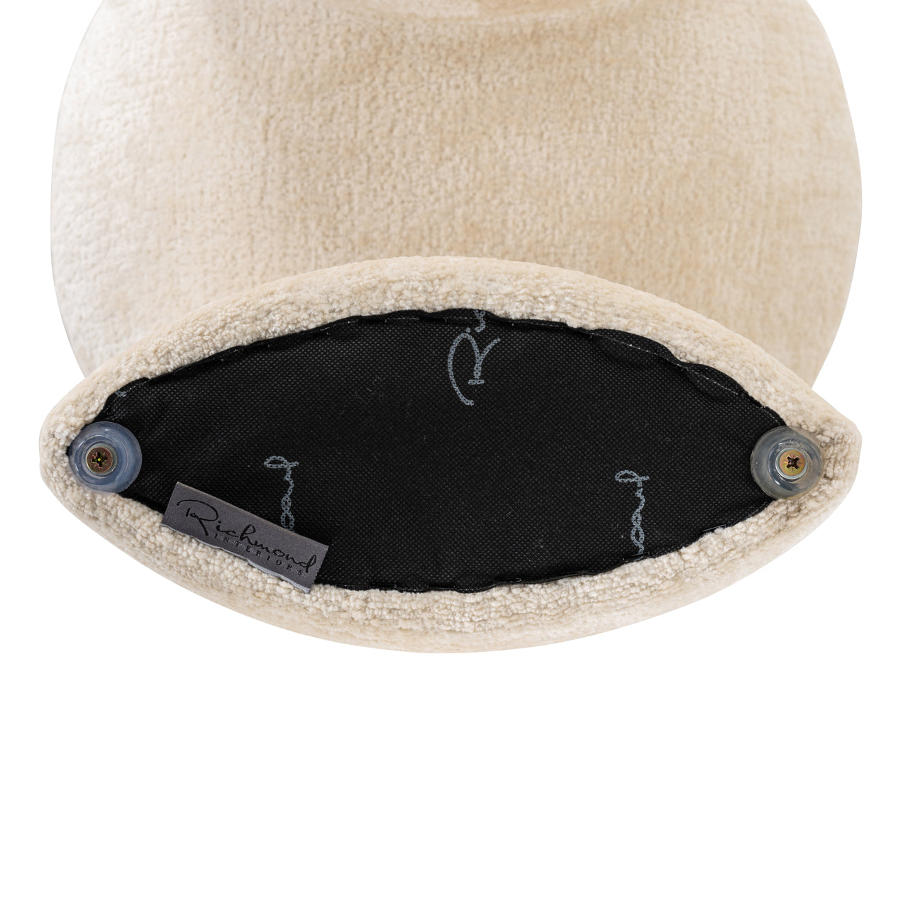 Pouffe & Footstool Fargo white chenille