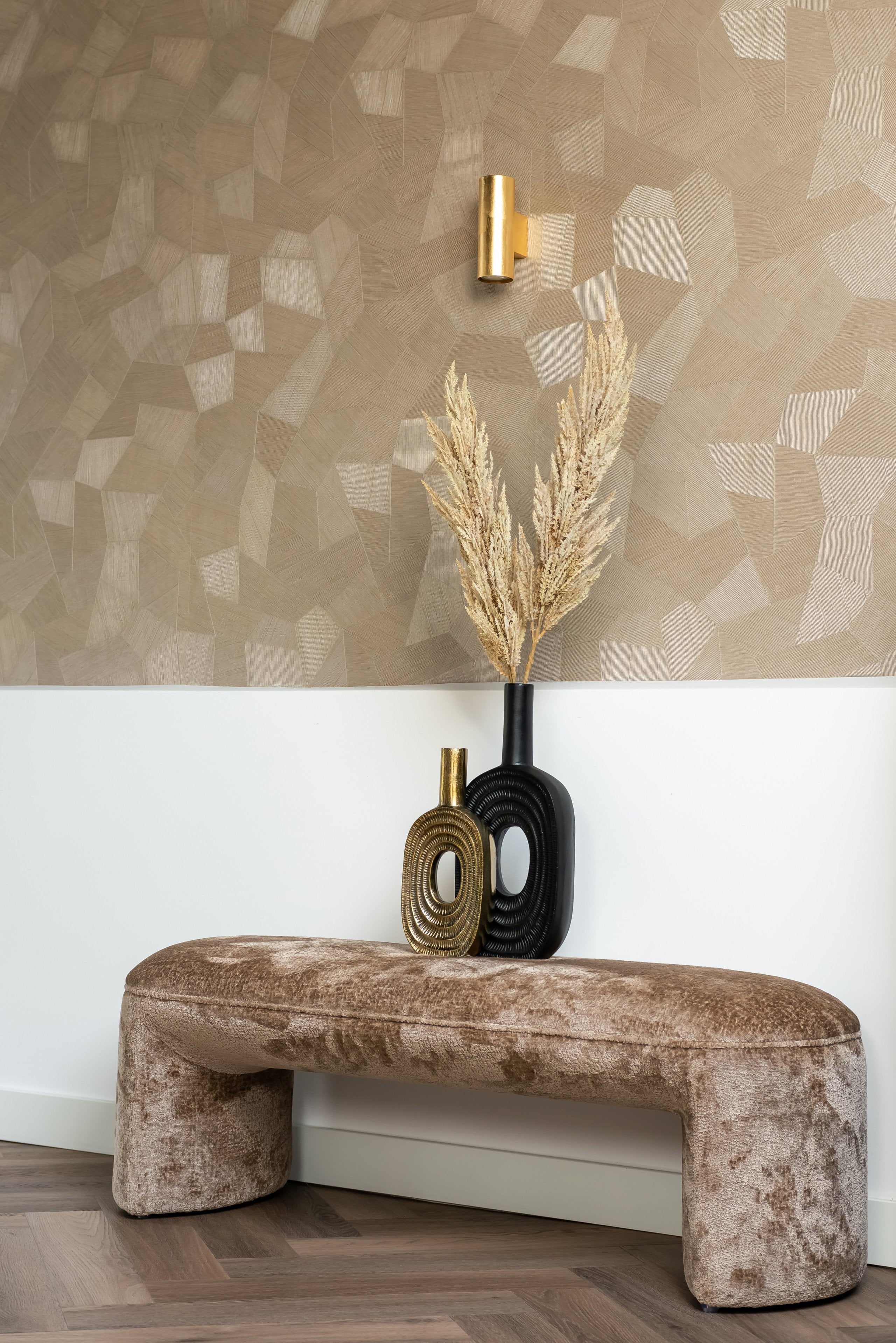 Vase Emar brushed gold small