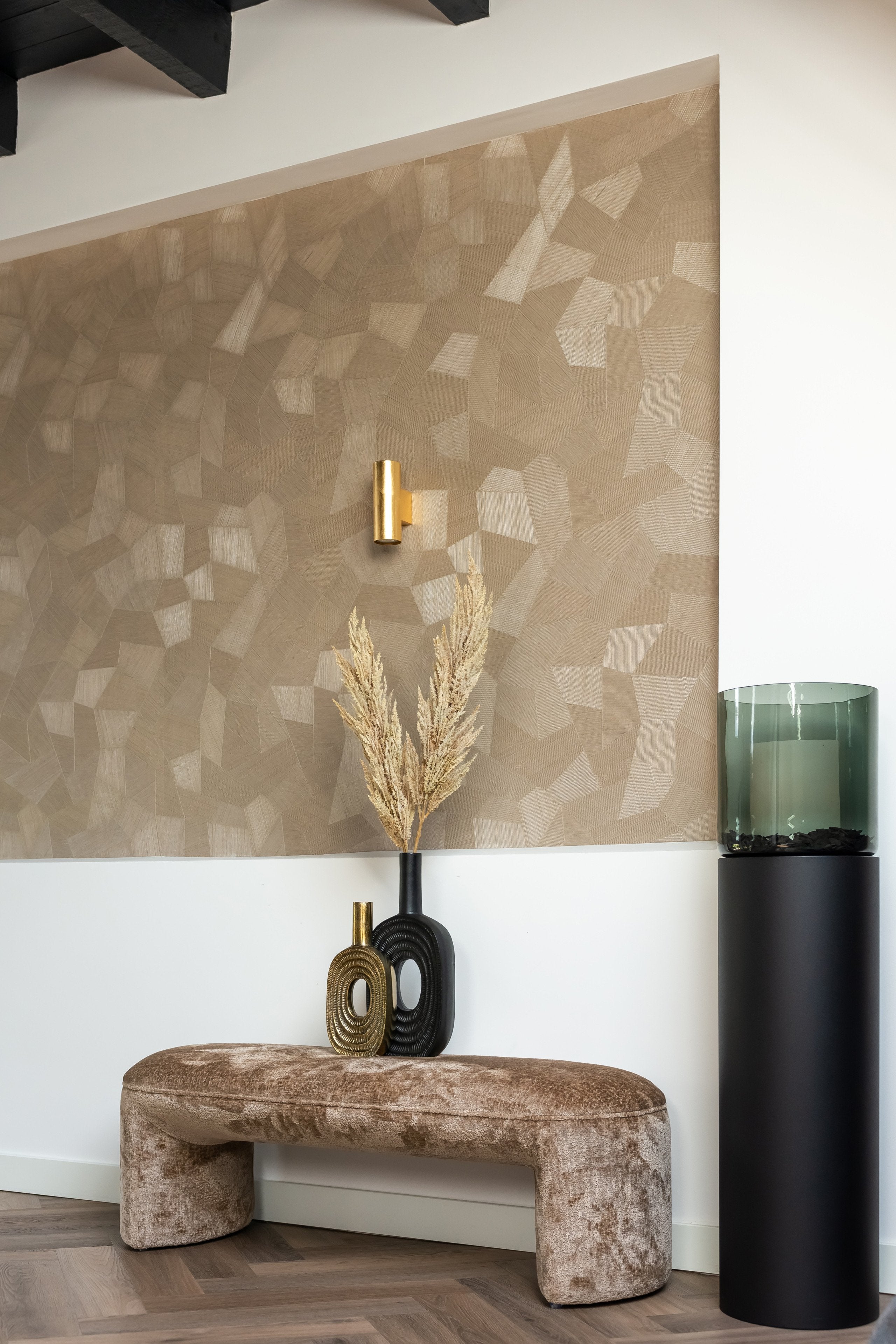 Vase Emar brushed gold small