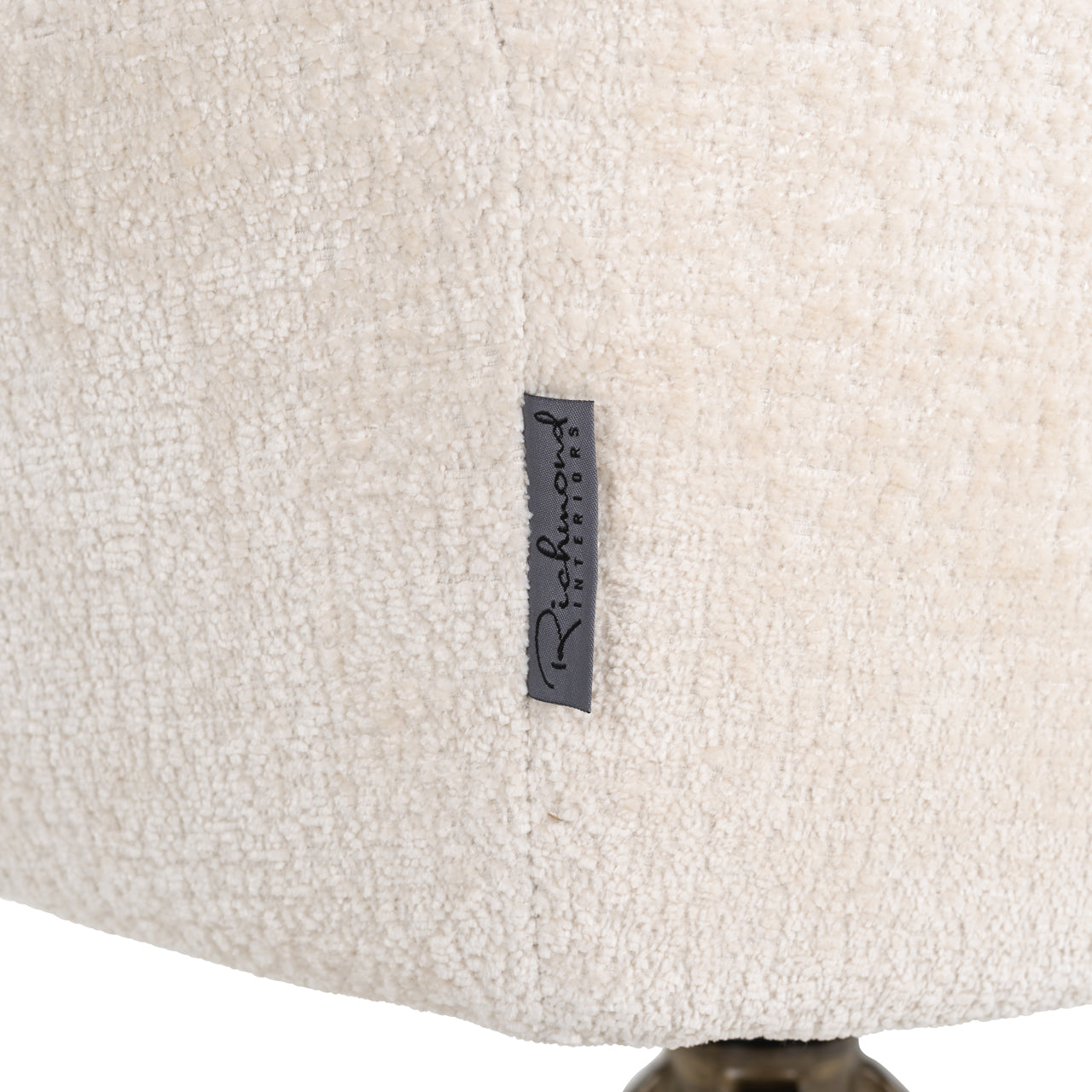Dining chair Aline FR white chenille swivel fire retardant