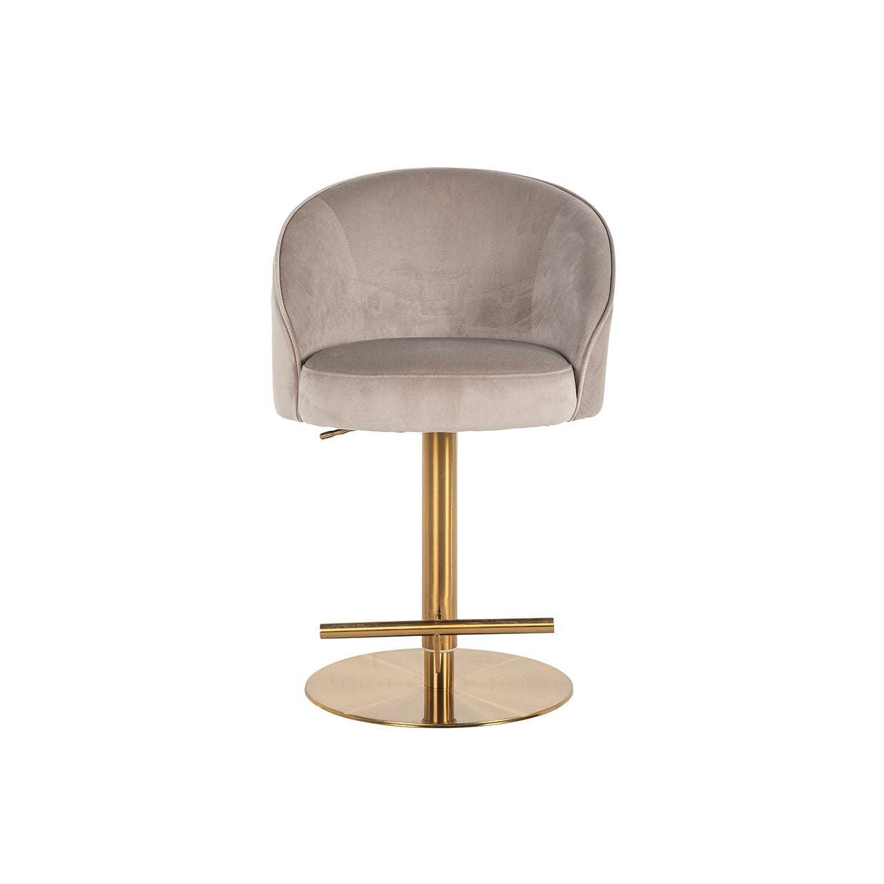 Bar/counter stool Zabi swivel khaki velvet (Quartz Khaki 903)