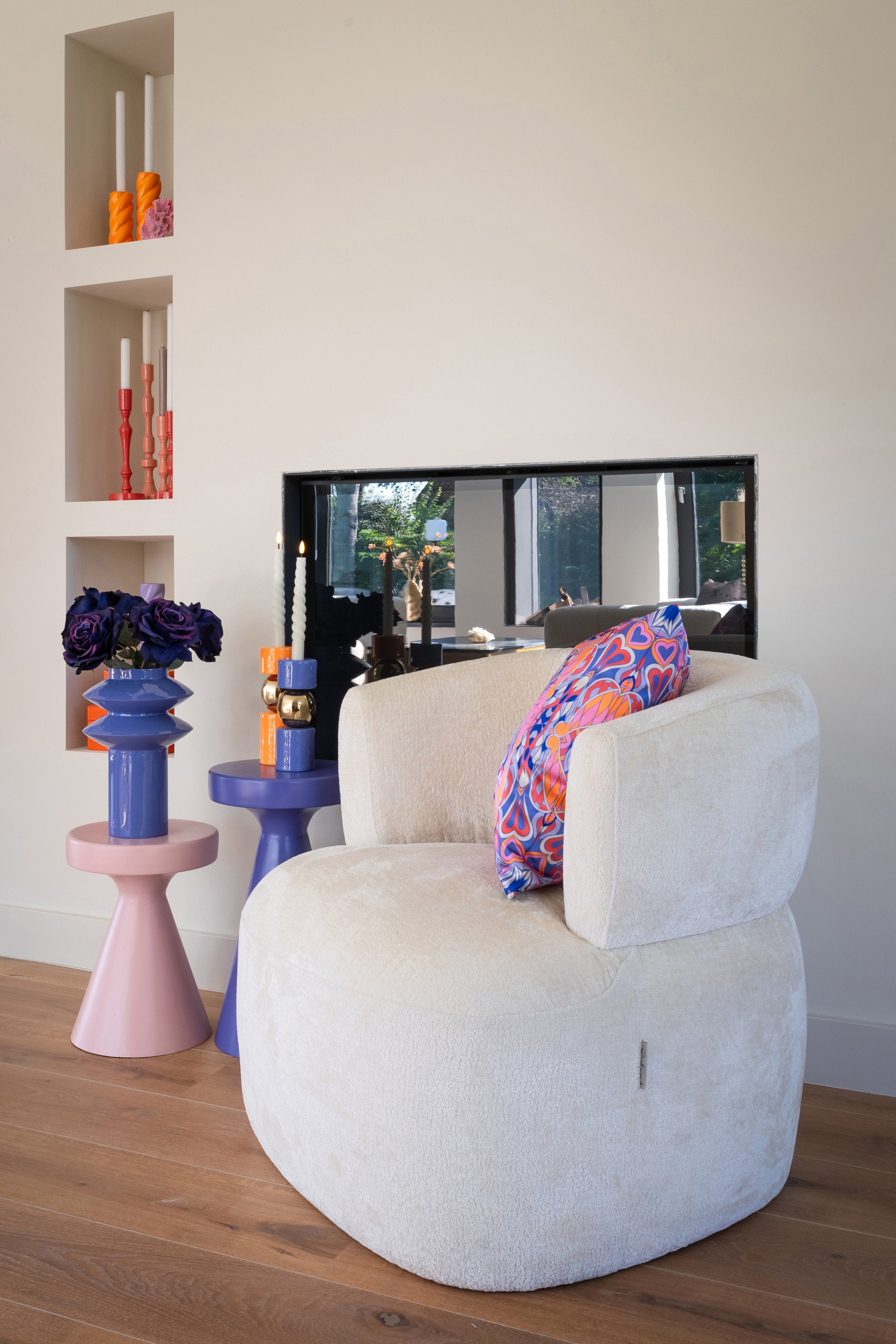 End table Kimble purple large 30Ø