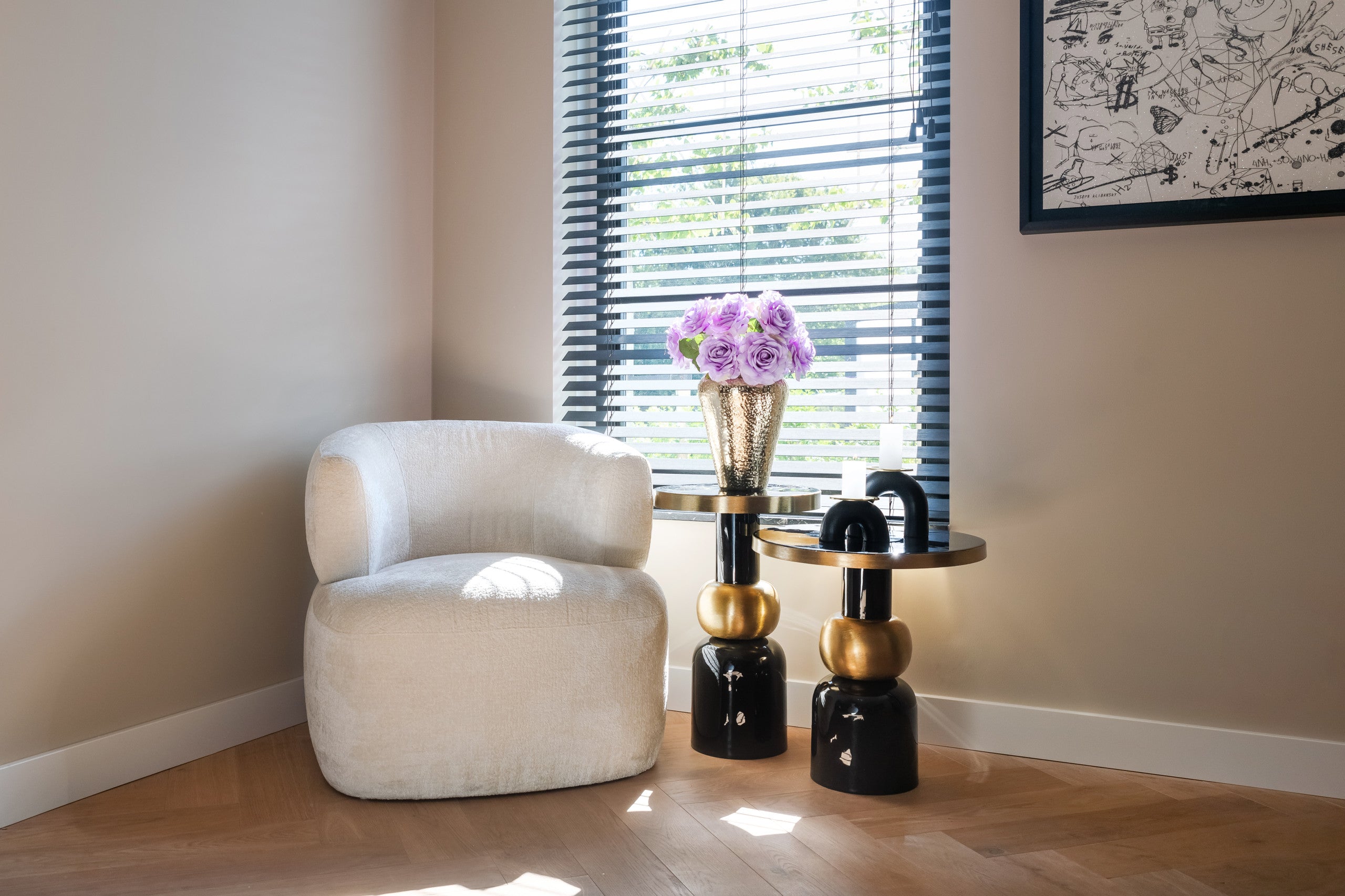 End table Mose black 41Ø