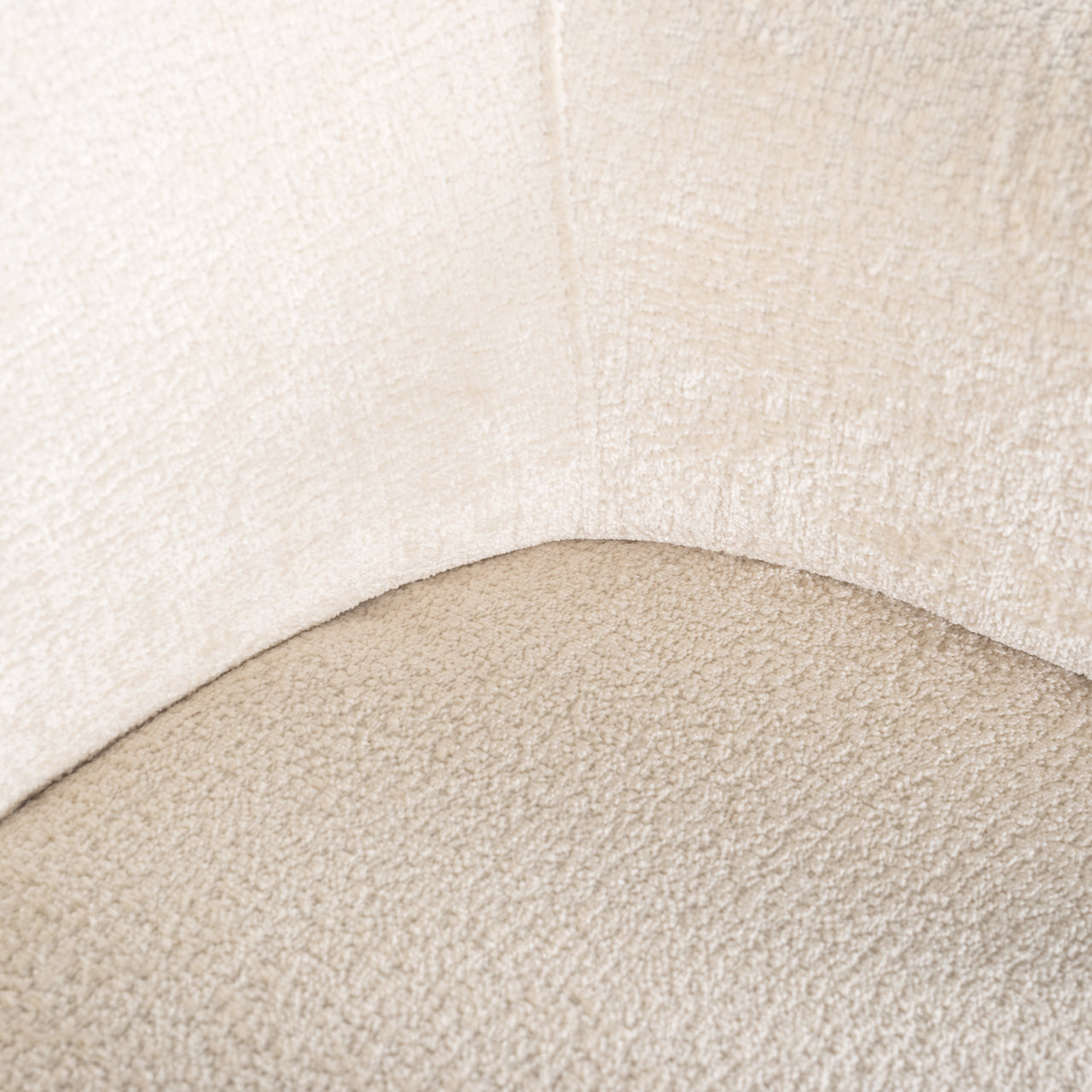 Lounge chair Venus white chenille