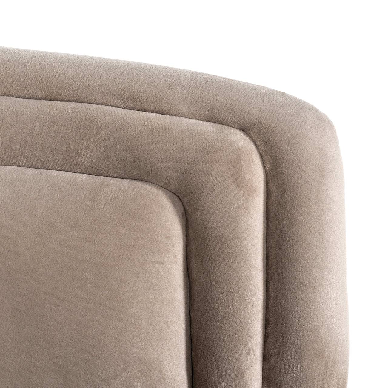 Lounge chair Hazel khaki velvet fire retardant (FR-Quartz 903 Khaki)