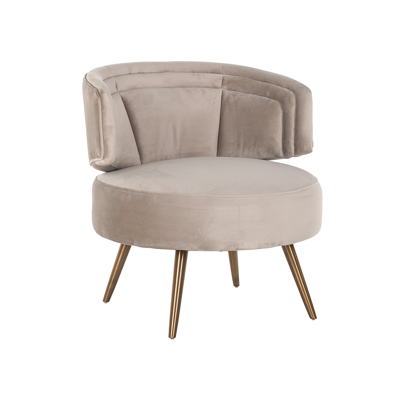 Lounge chair Hazel khaki fluweel brandvertragend (FR-Quartz 903 Khaki)