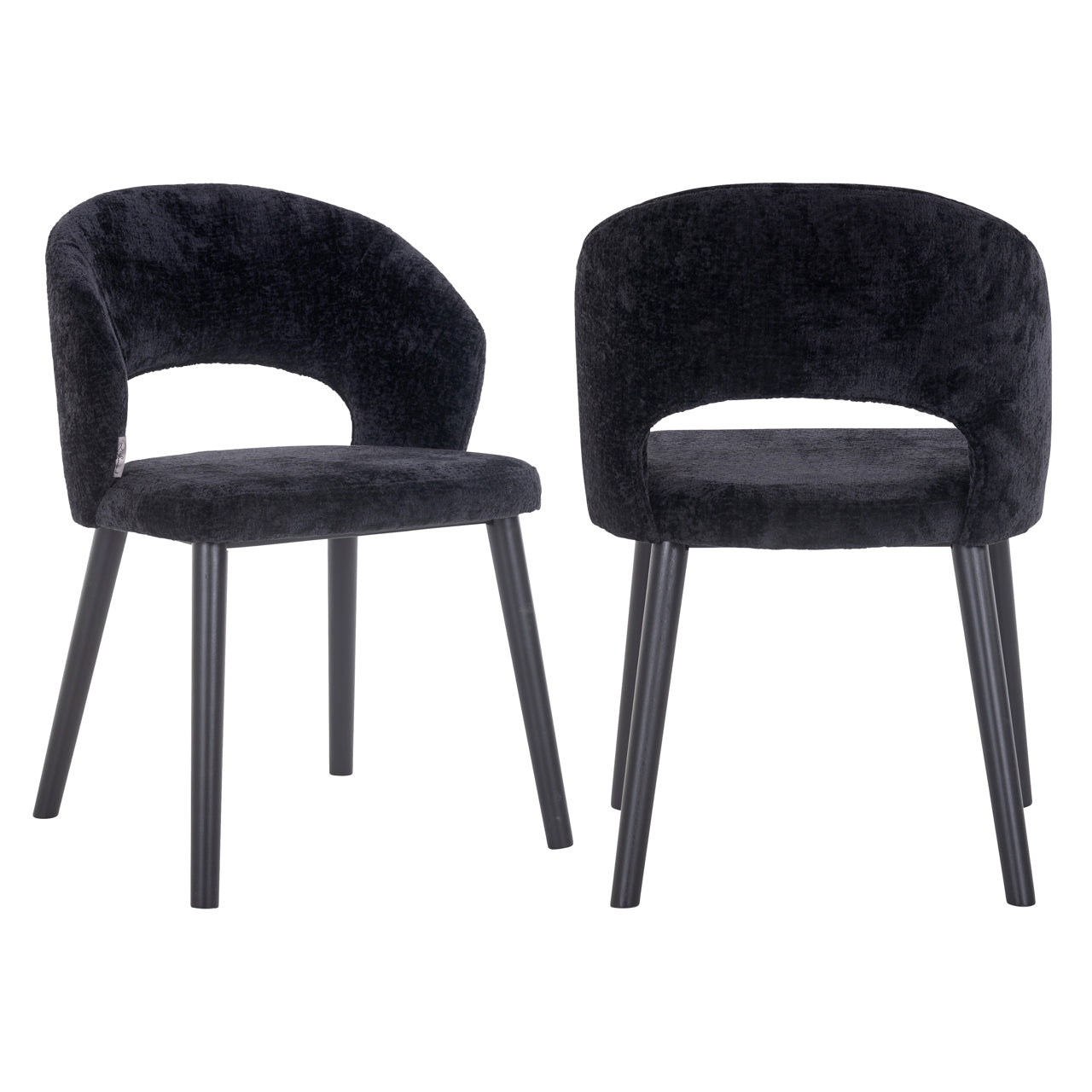 Dining chair Savoy black chenille