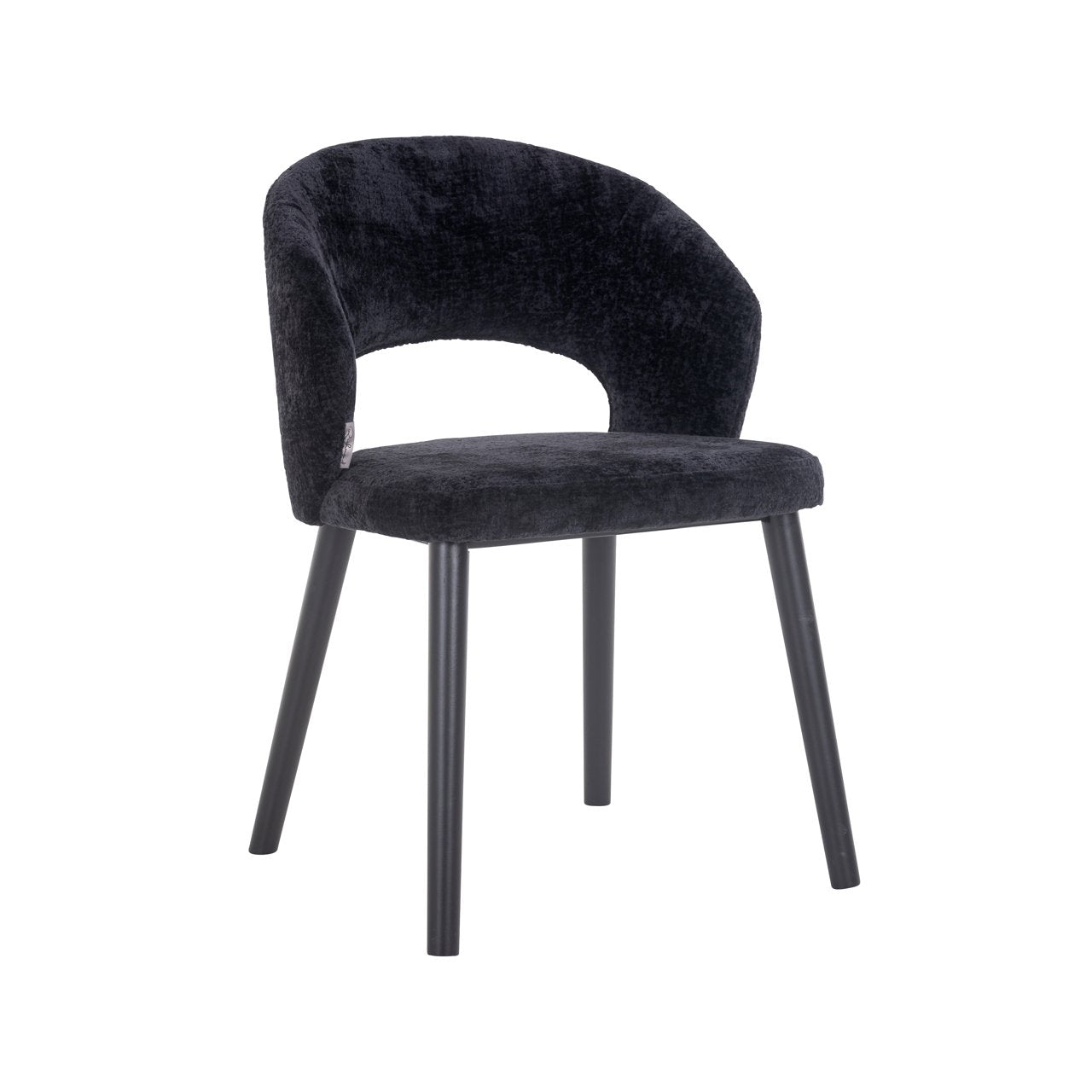 Dining chair Savoy black chenille