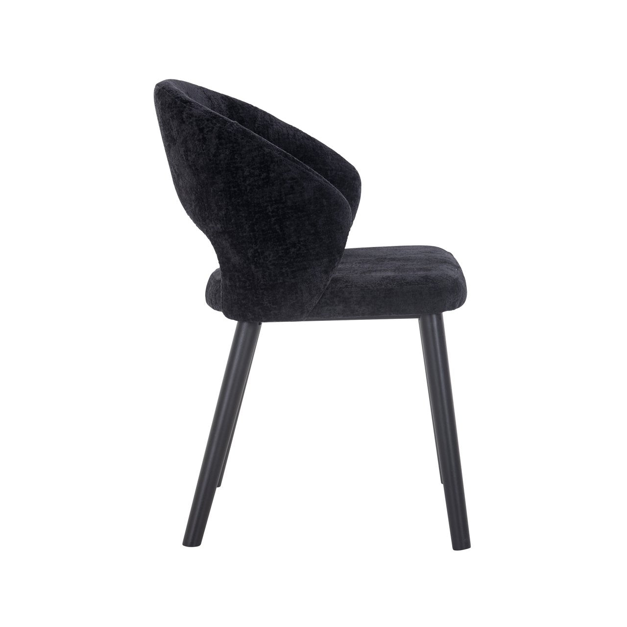 Dining chair Savoy black chenille