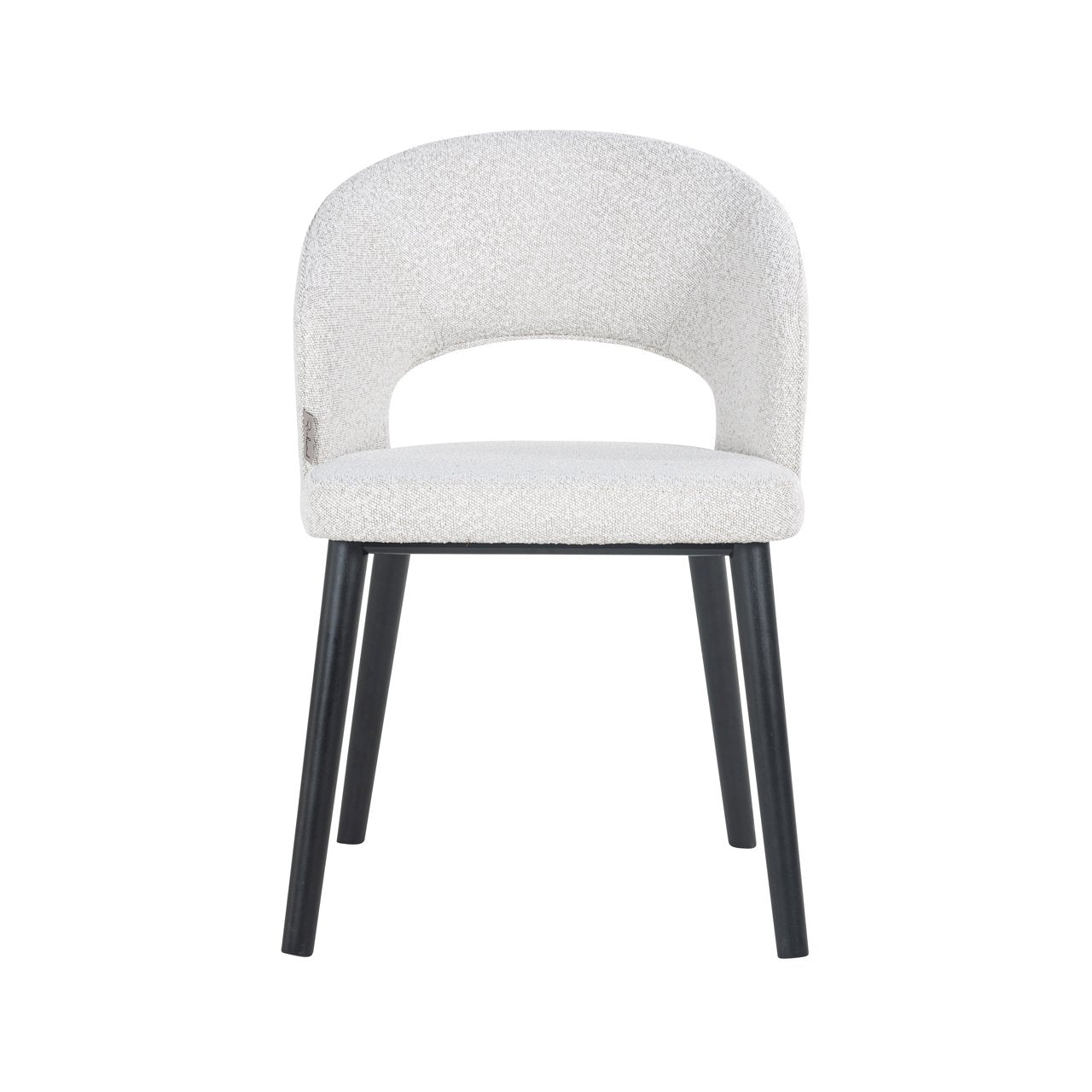 Dining chair Savoy white bouclé