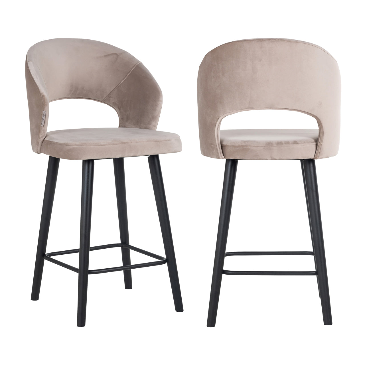 Counter stool Savoy khaki velvet