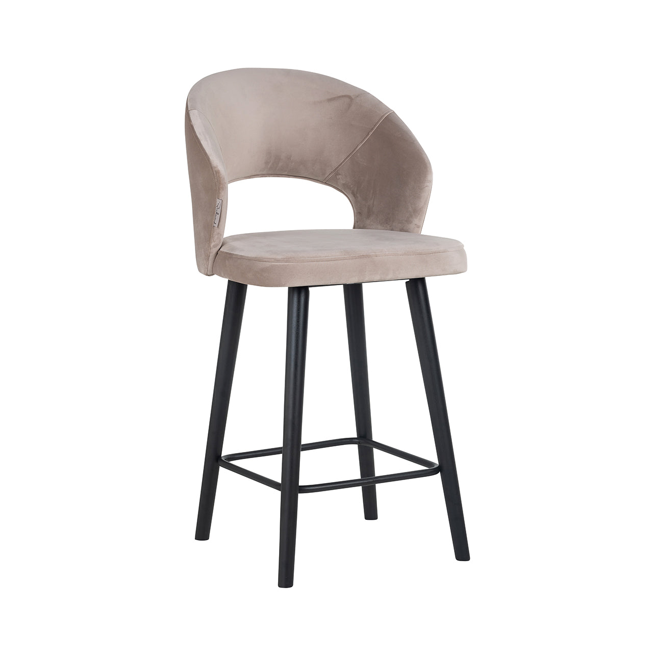 Counter stool Savoy khaki velvet (Quartz Khaki 903)