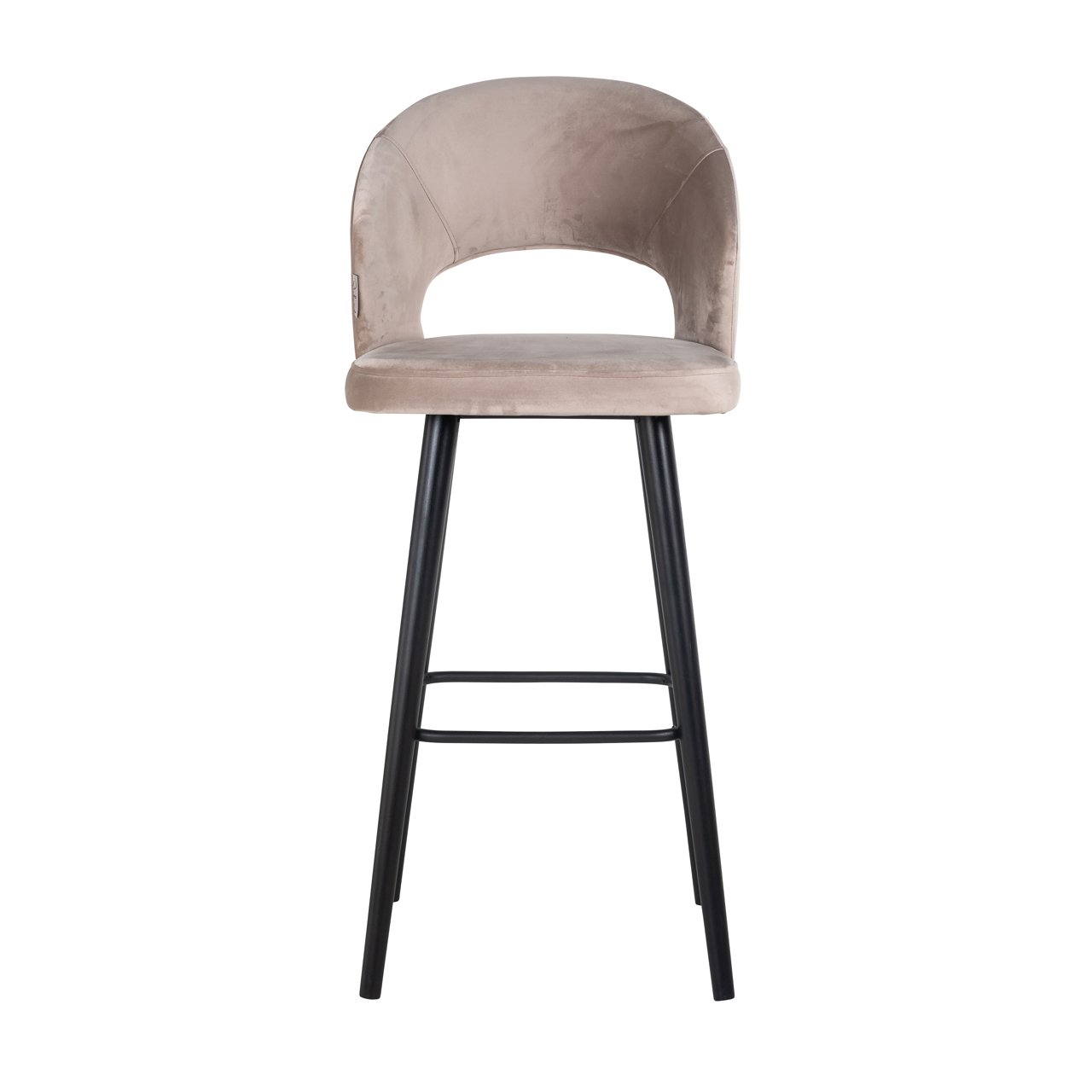 Bar stool Savoy khaki velvet