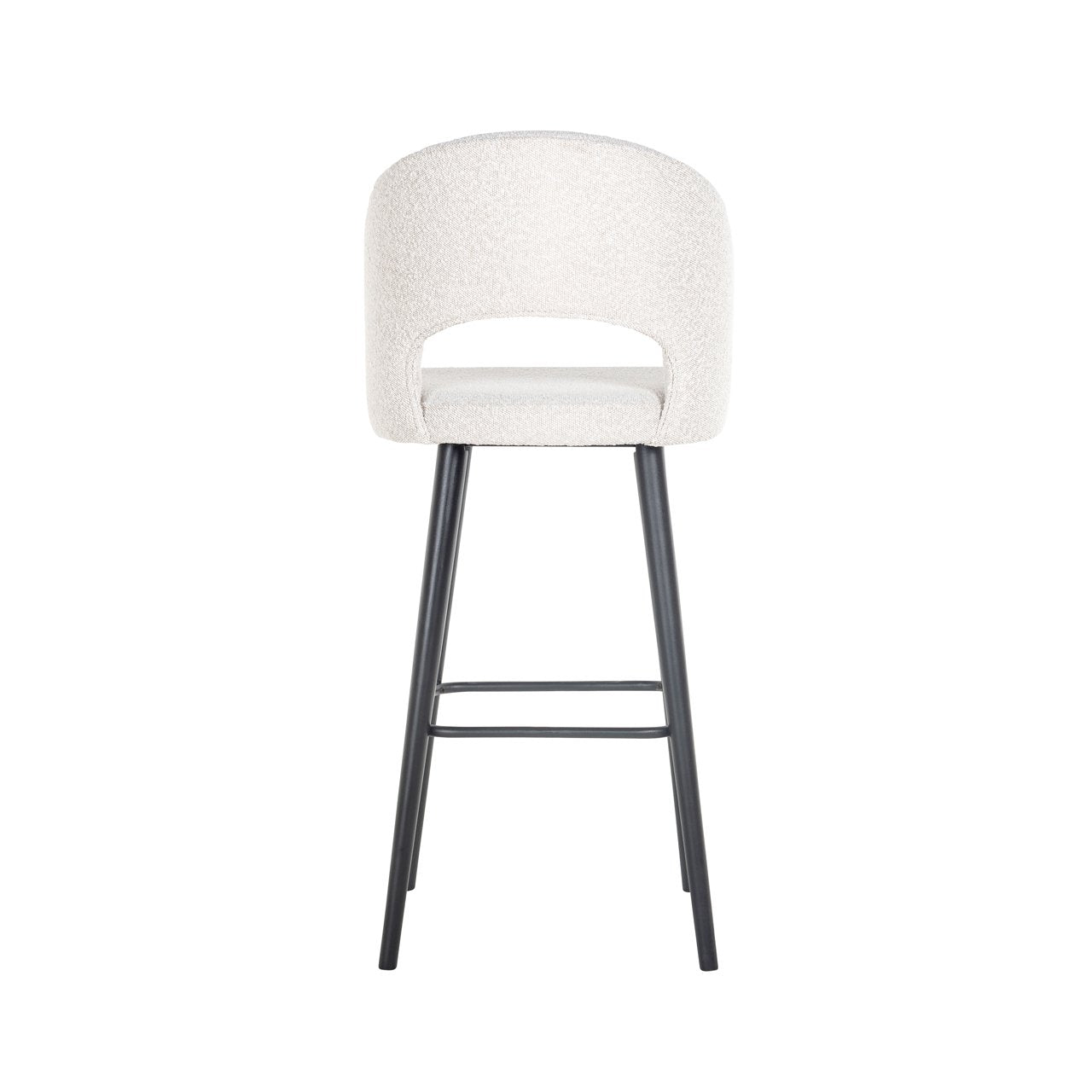 Bar stool Savoy white bouclé