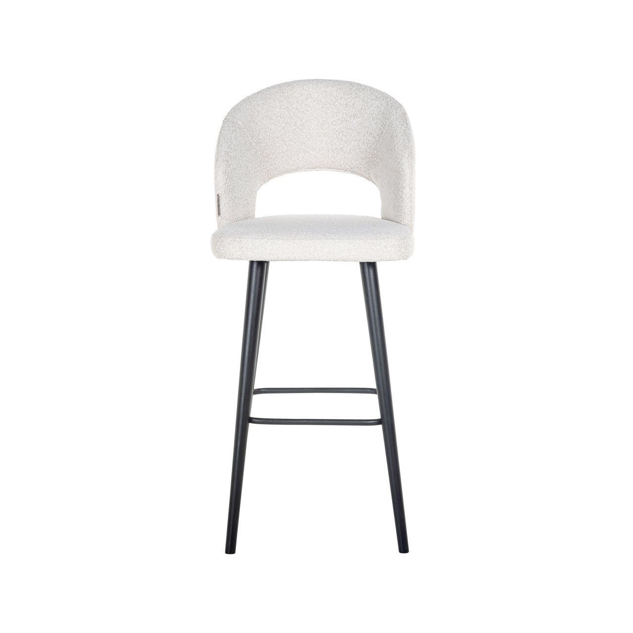 Bar stool Savoy white bouclé