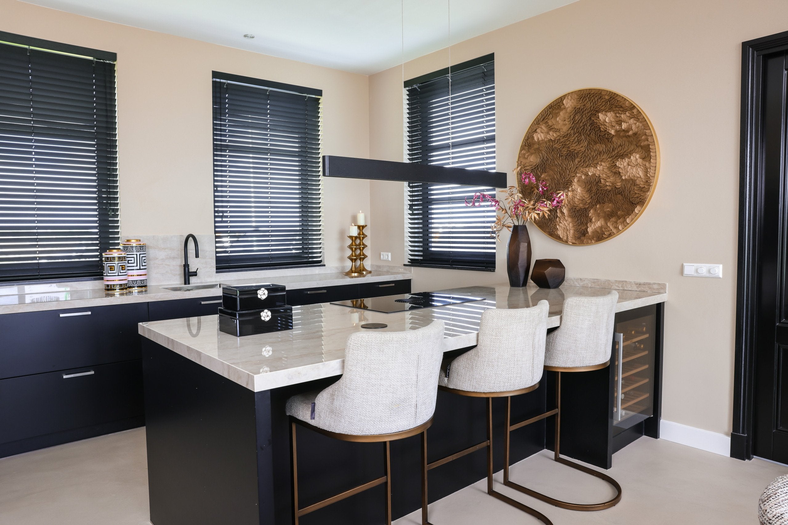 Candle holder Ayden gold large