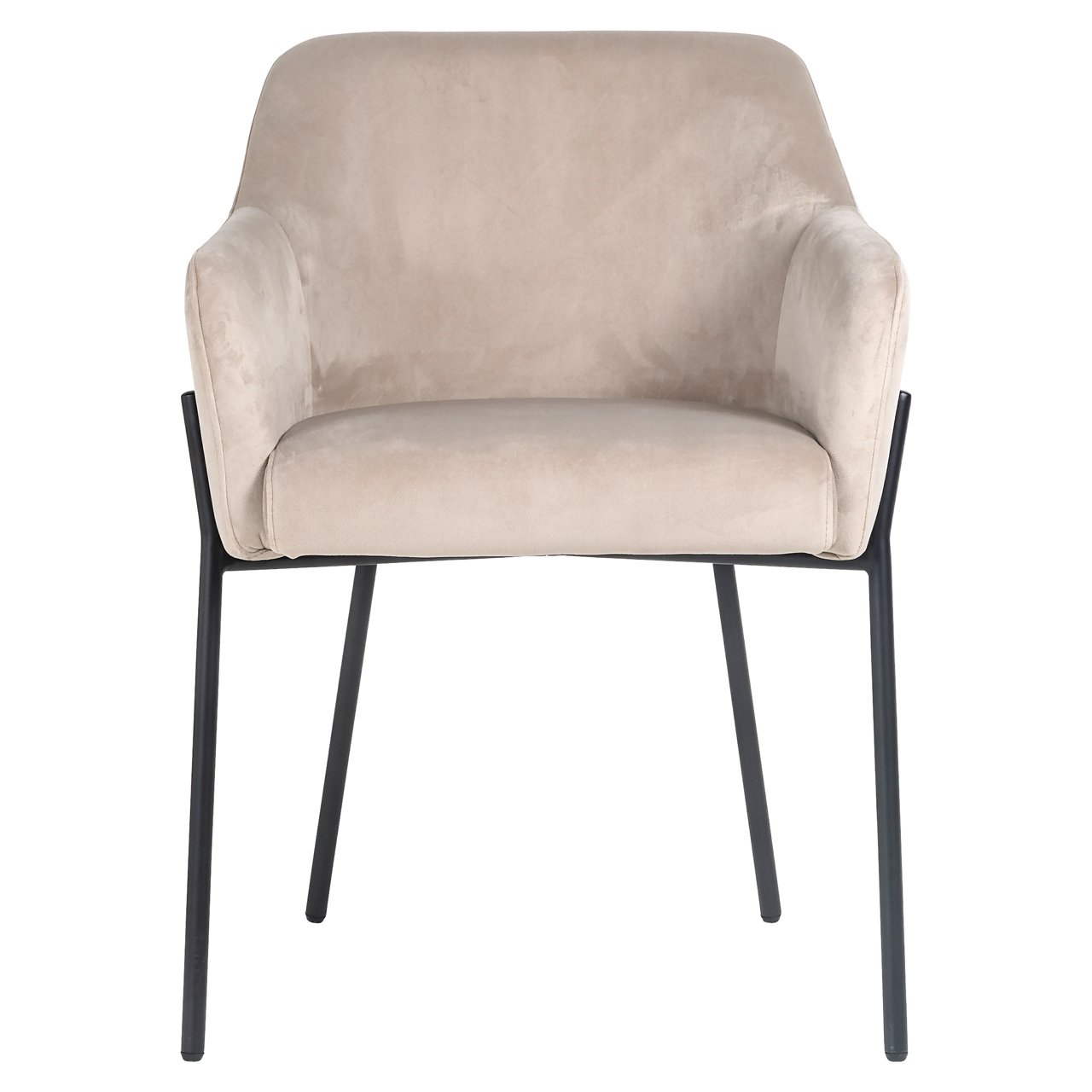 Dining chair Fay khaki velvet fire retardant