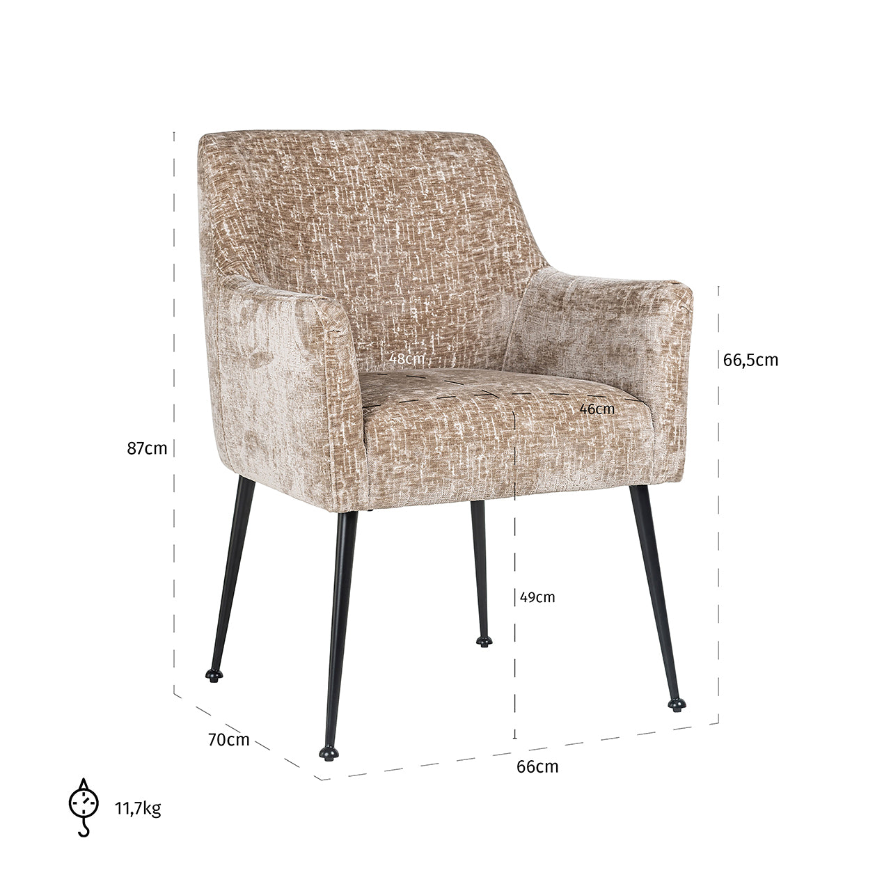 Chair Harley - shitake island (Shitake Island 124)