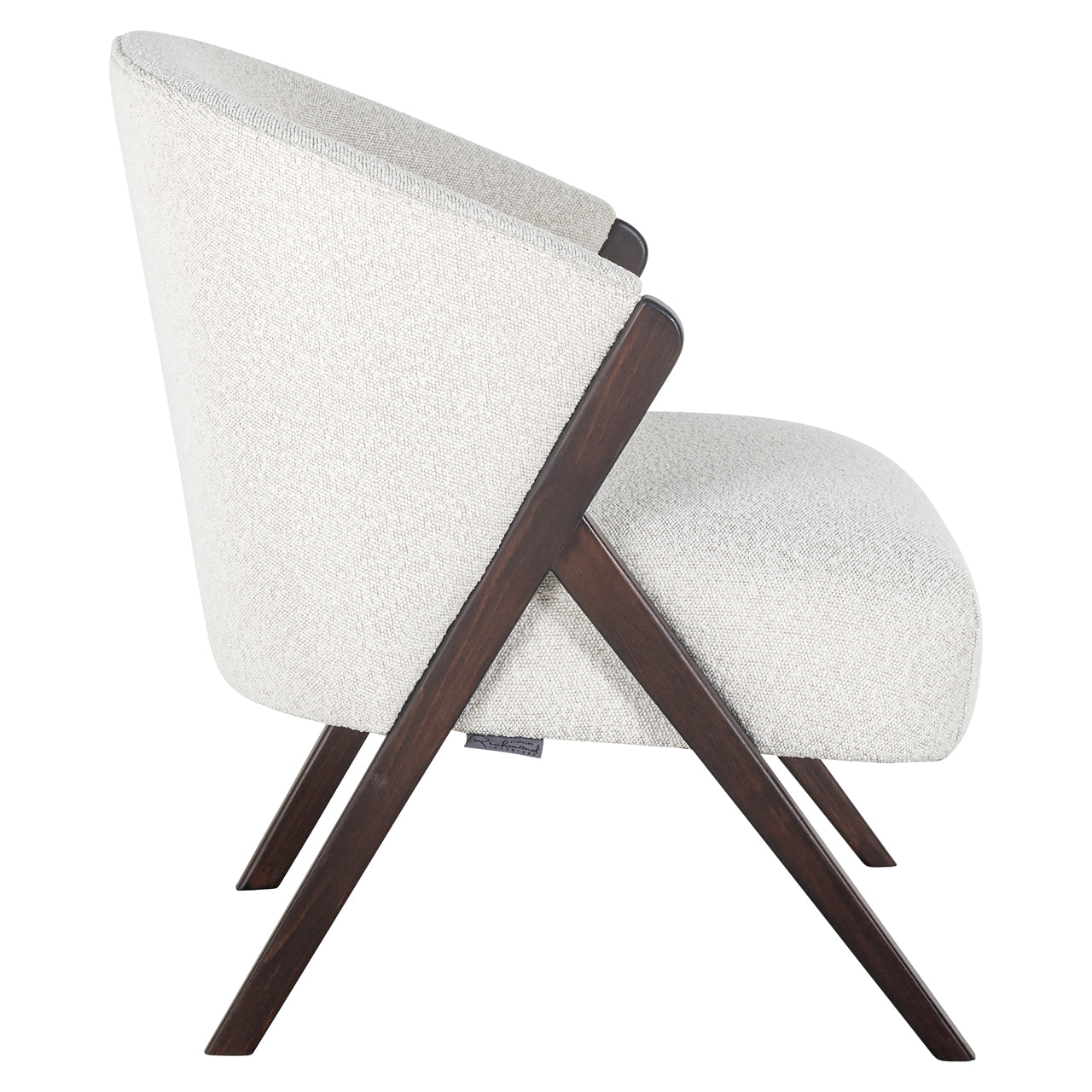 Lounge chair Mia white bouclé