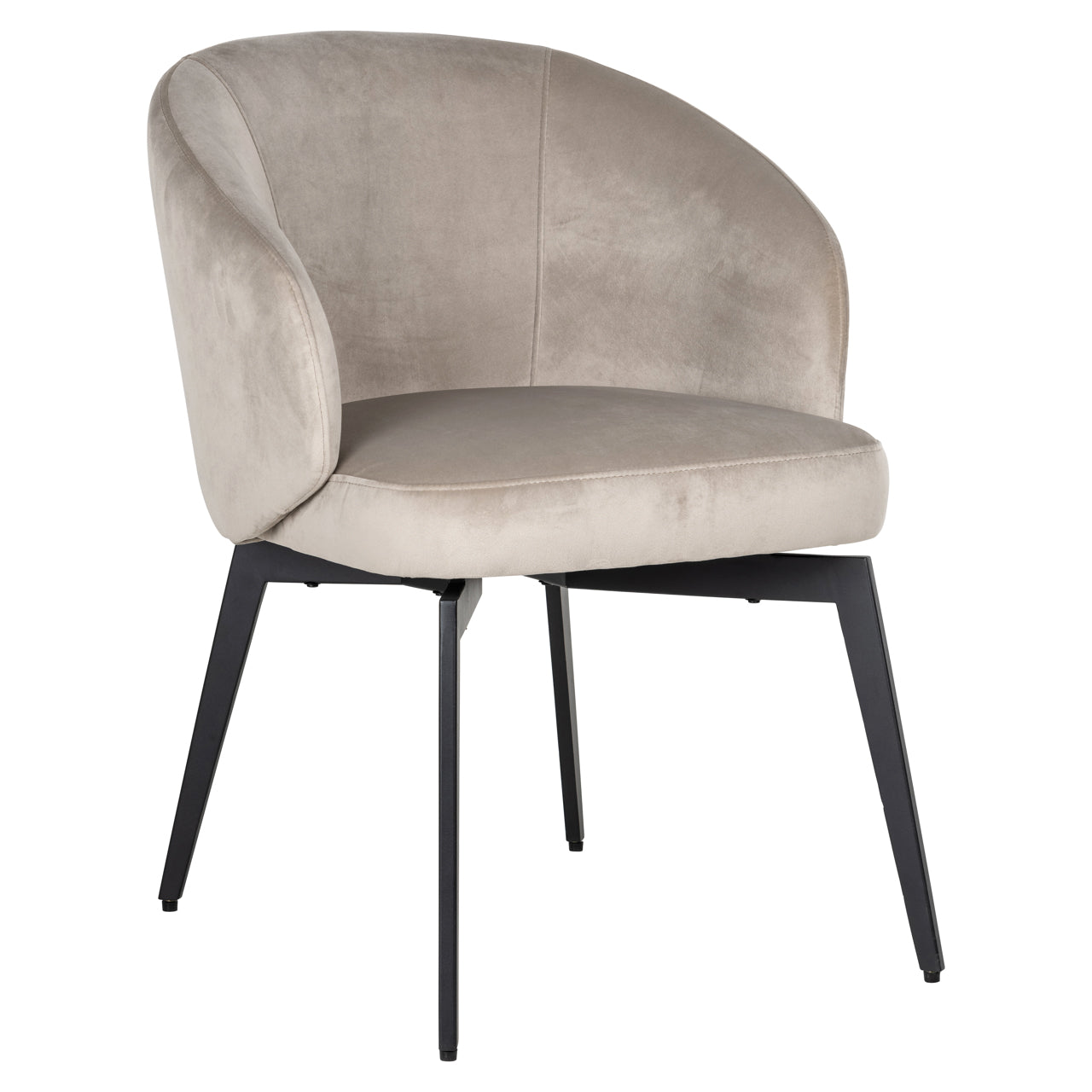 Dining chair Amphara khaki velvet fire retardant