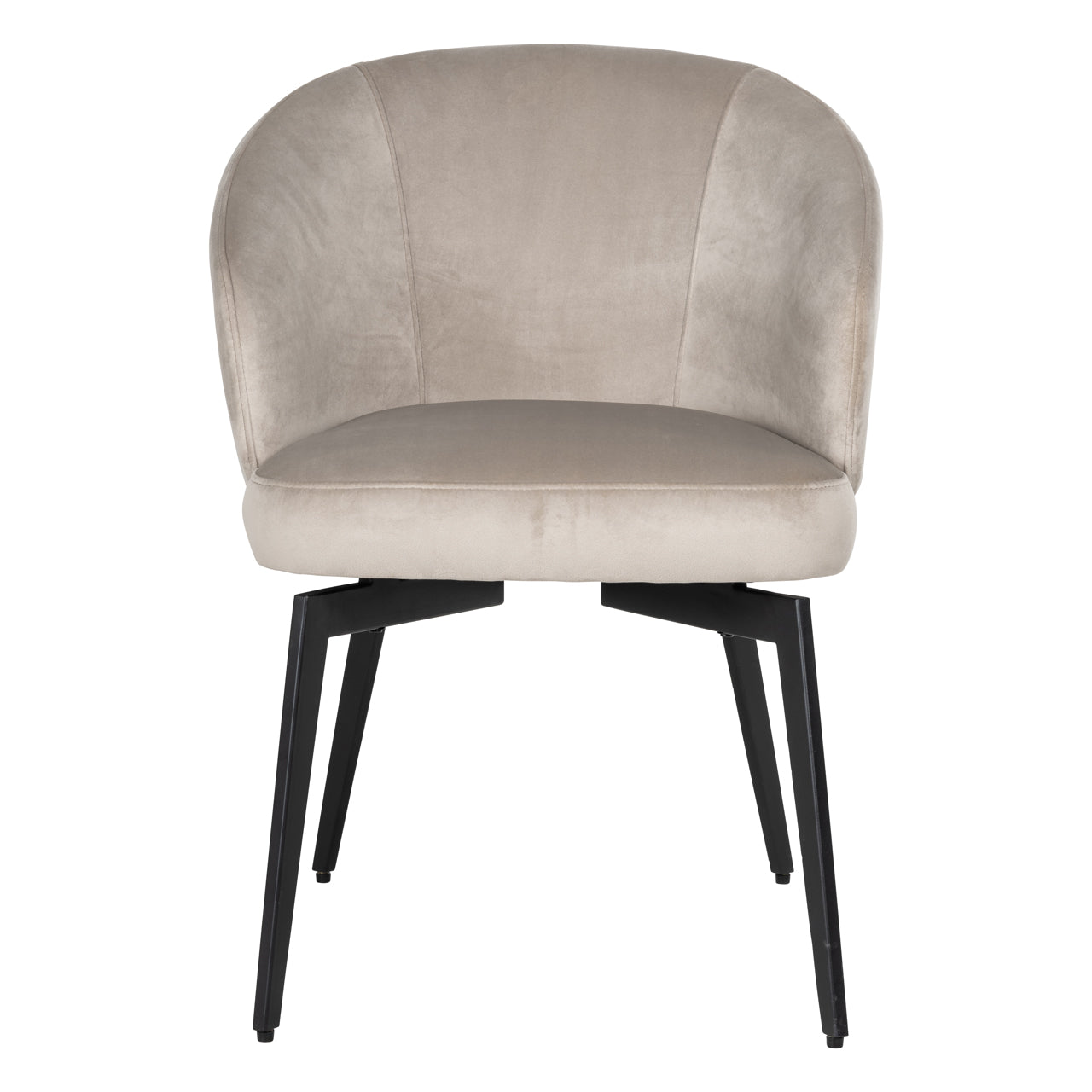 Dining chair Amphara khaki velvet fire retardant