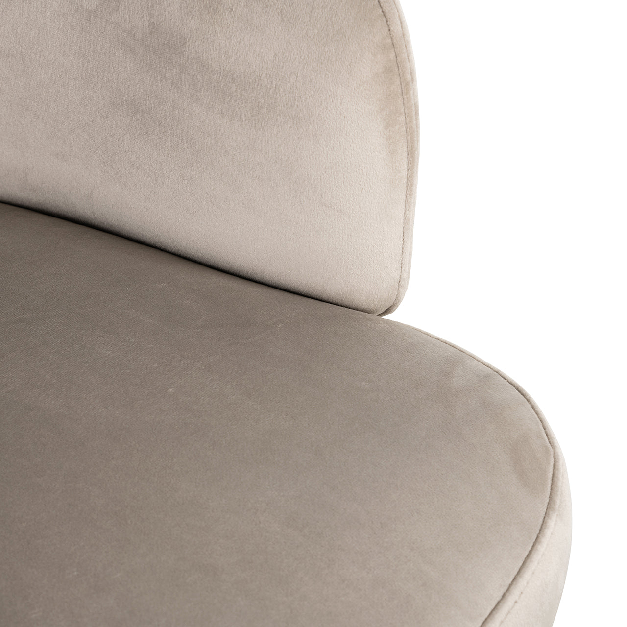 Chair Amphara - khaki velvet fire retardant (FR-Quartz 903 Khaki)