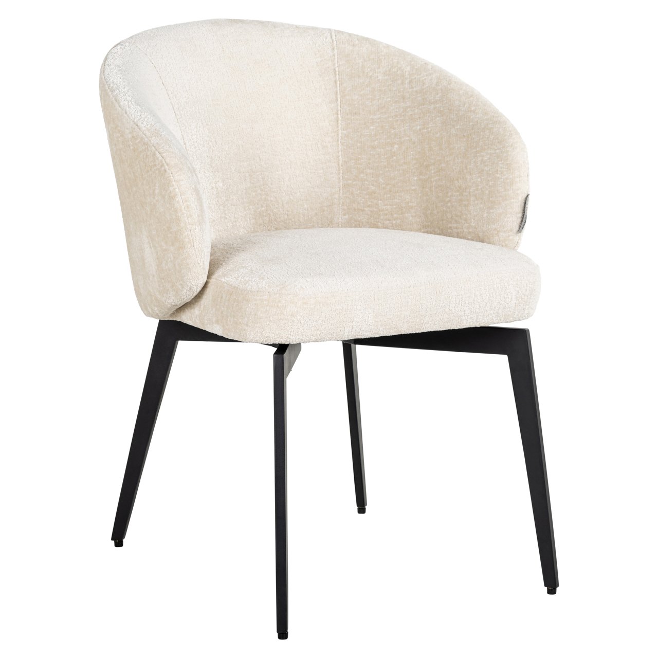 Dining chair Amphara FR white chenille fire retardant