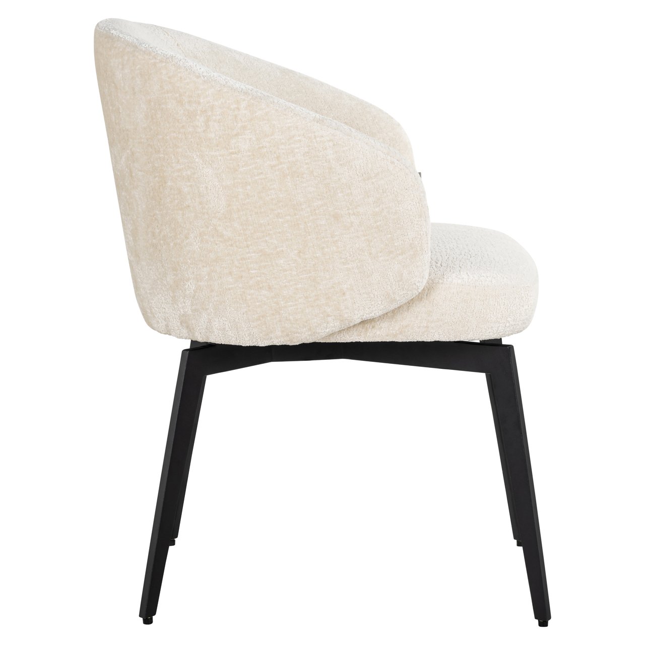 Dining chair Amphara FR white chenille fire retardant