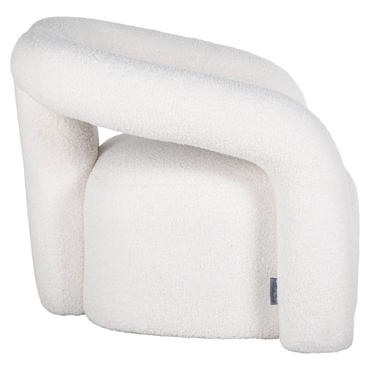 Lounge chair Dana white furry
